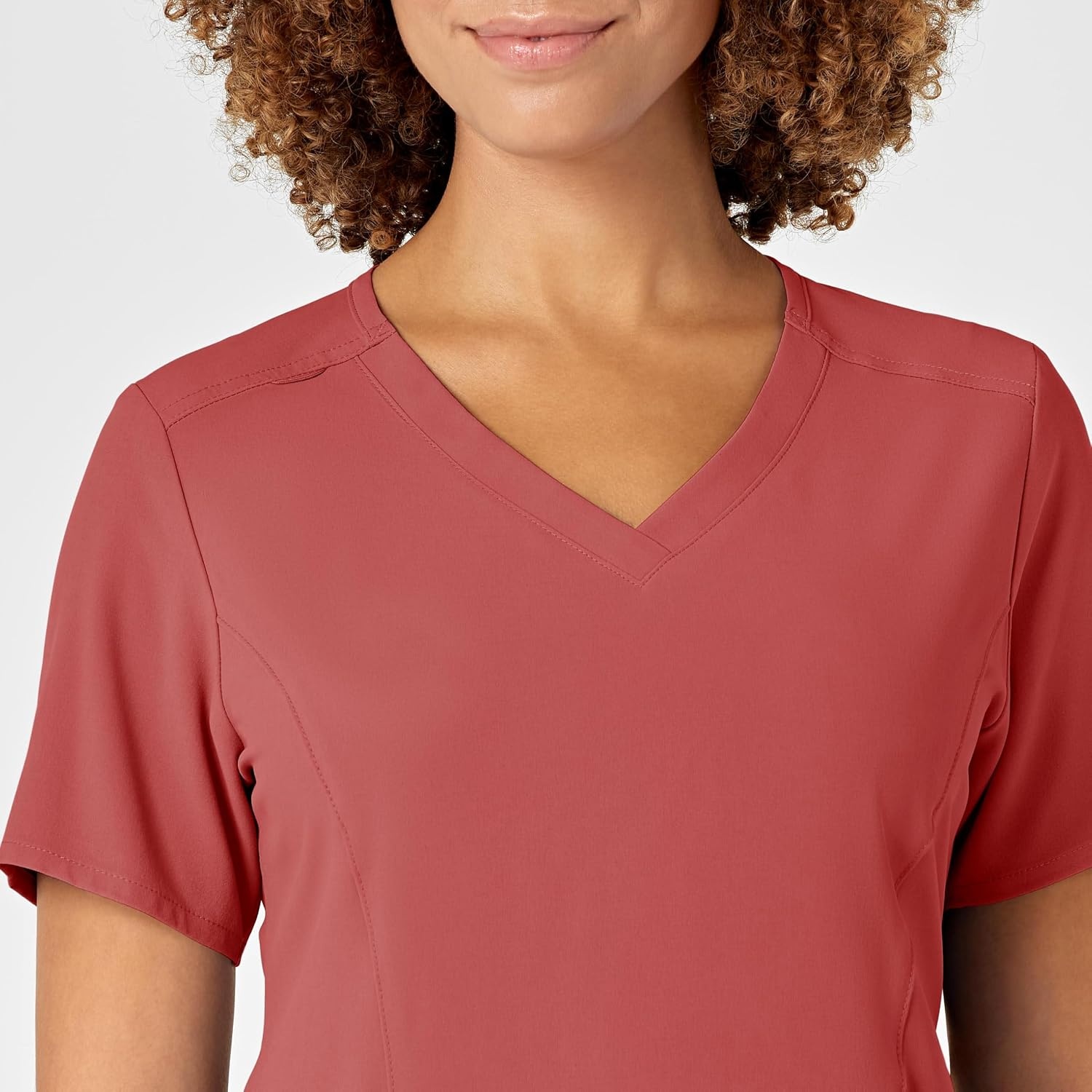 image:imageWINK Nova Womens FlexnReach VNeck Scrub TopMineral Red