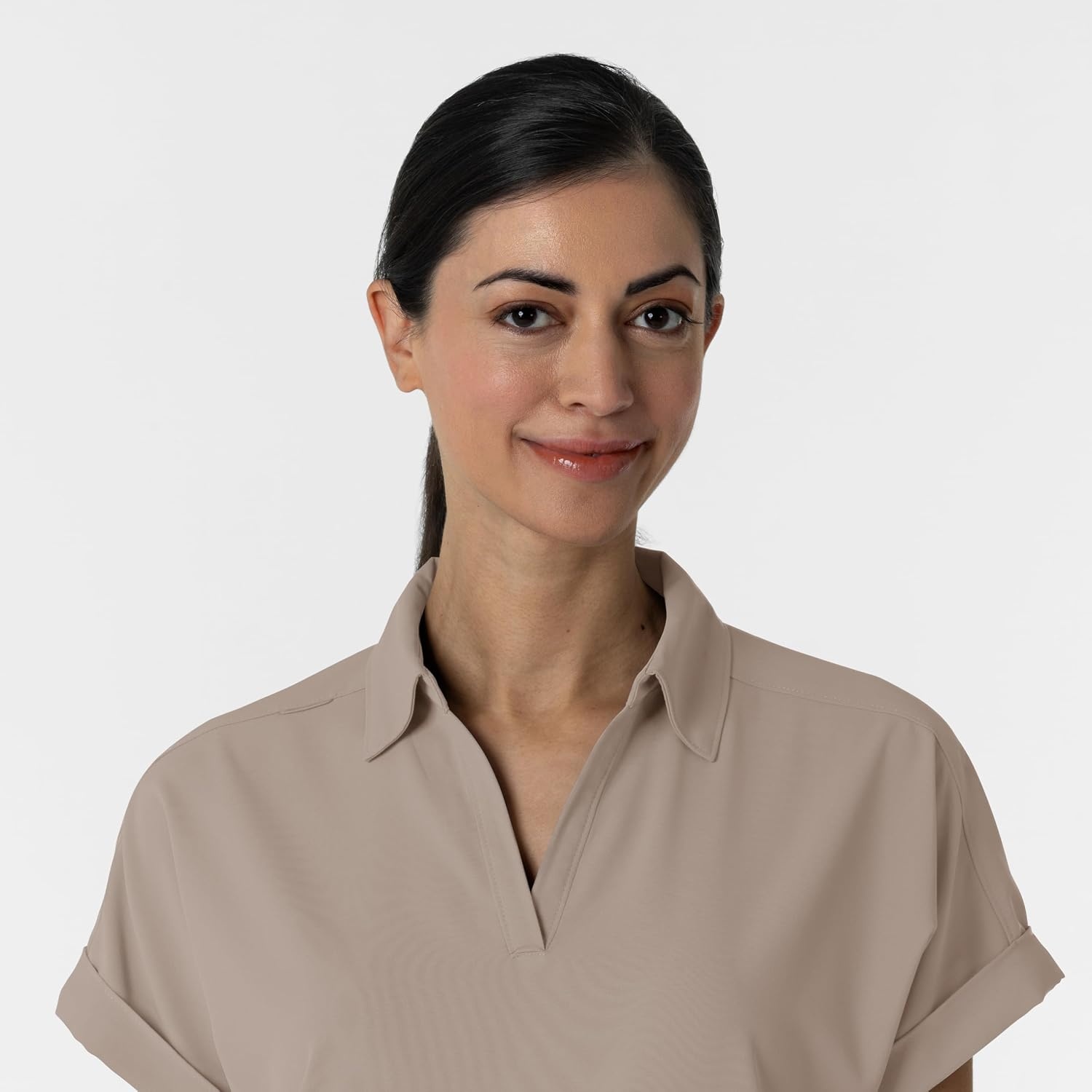 image:imageWINK Renew Womens FlexnReach Collared Scrub TopHaze