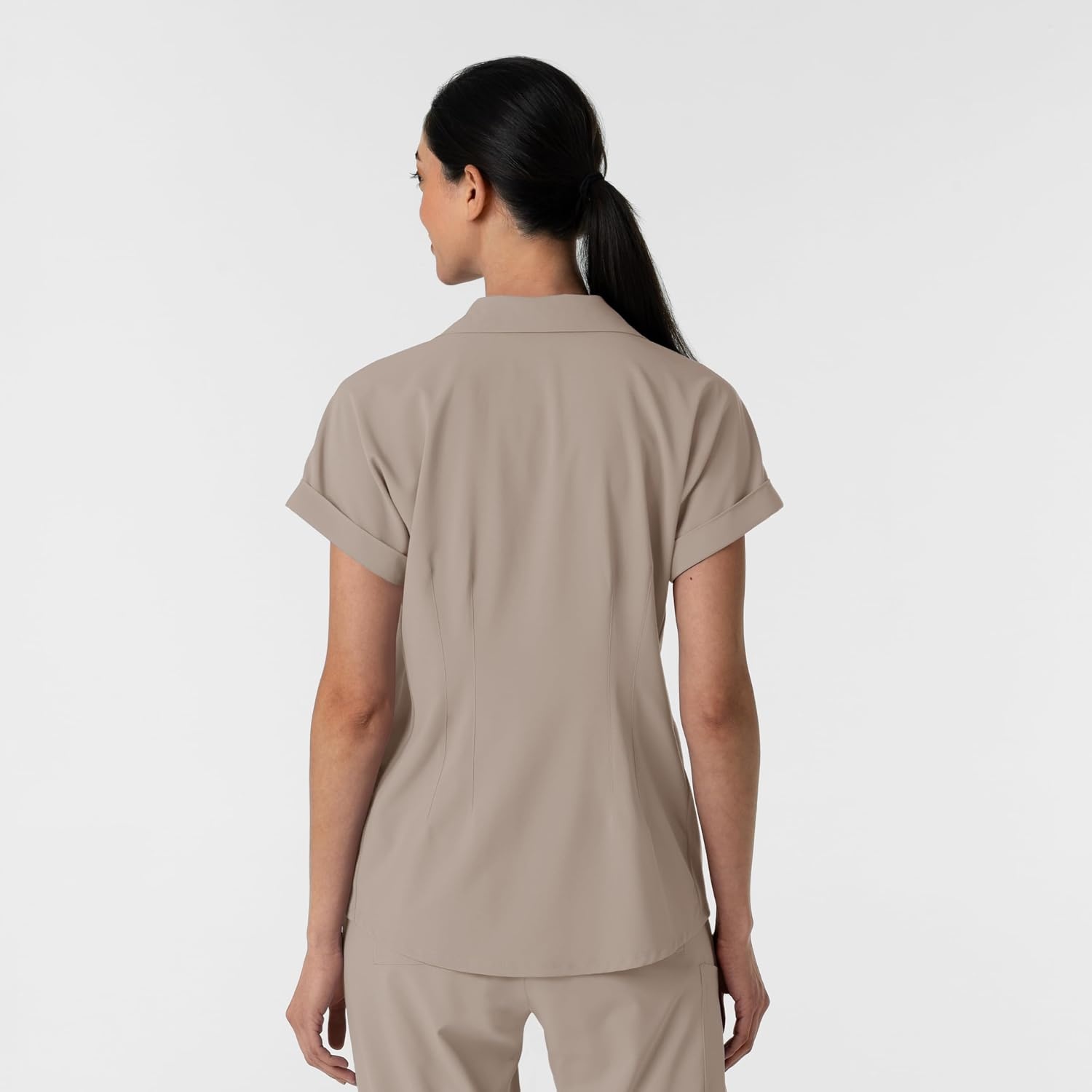 image:imageWINK Renew Womens FlexnReach Collared Scrub TopHaze
