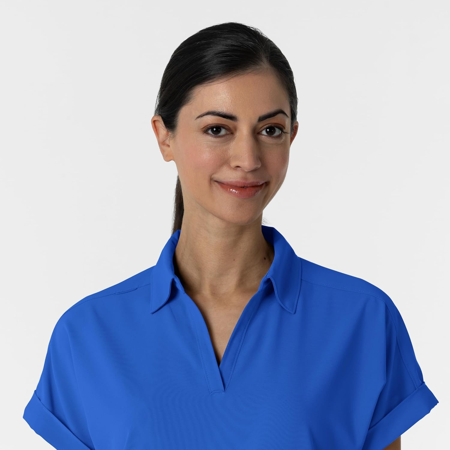 image:imageWINK Renew Womens FlexnReach Collared Scrub TopRoyal