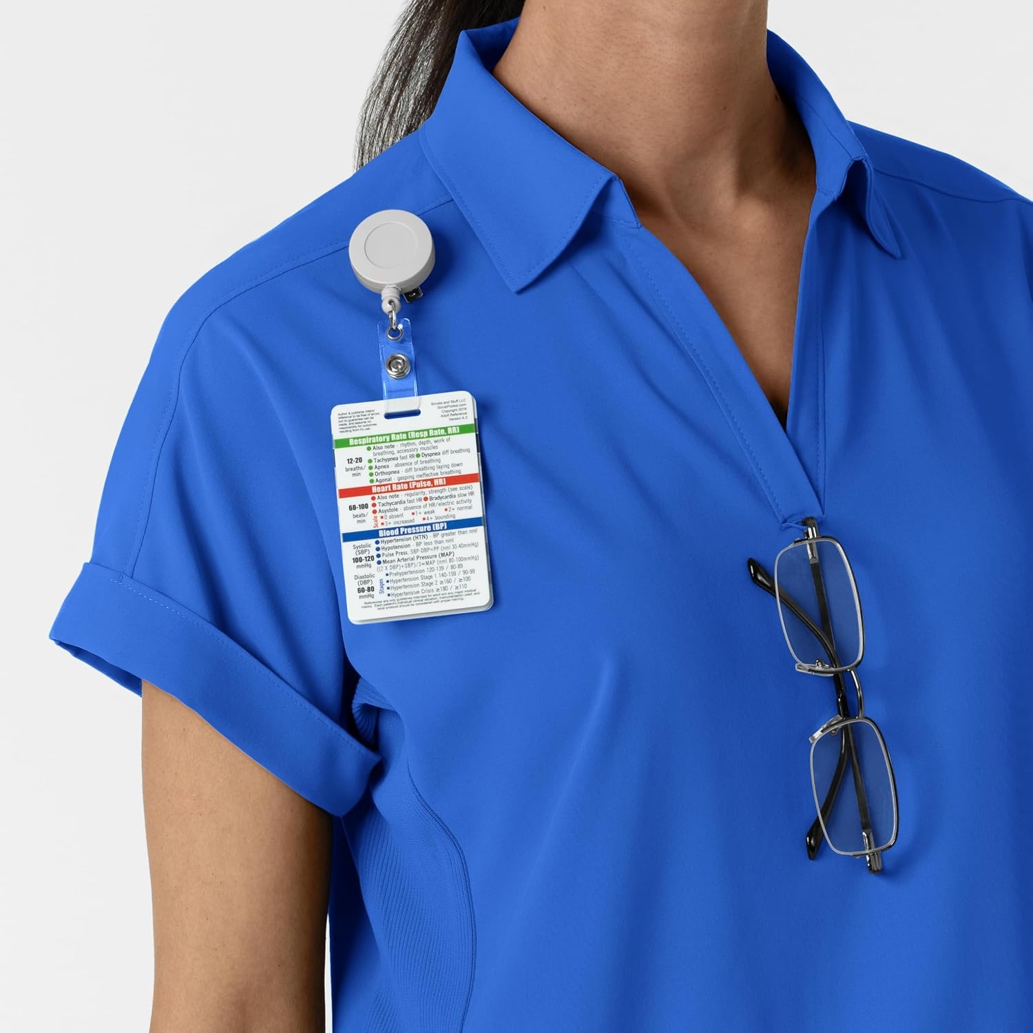 image:imageWINK Renew Womens FlexnReach Collared Scrub TopRoyal