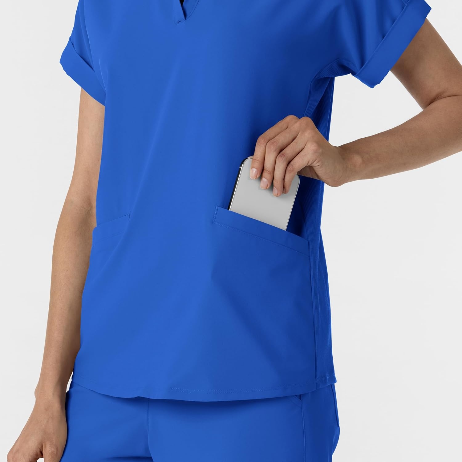 image:imageWINK Renew Womens FlexnReach Collared Scrub TopRoyal