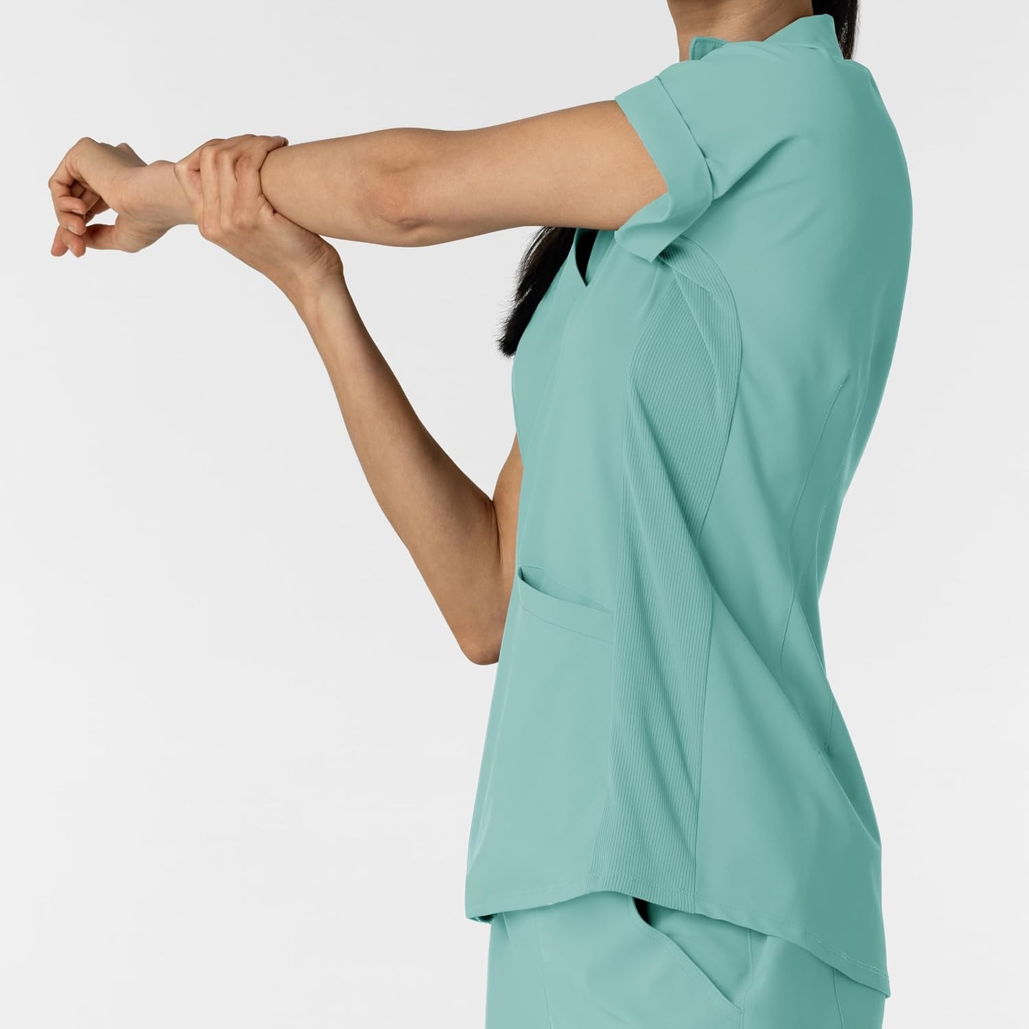 image:imageWINK Renew Womens FlexnReach Collared Scrub TopTurquoise