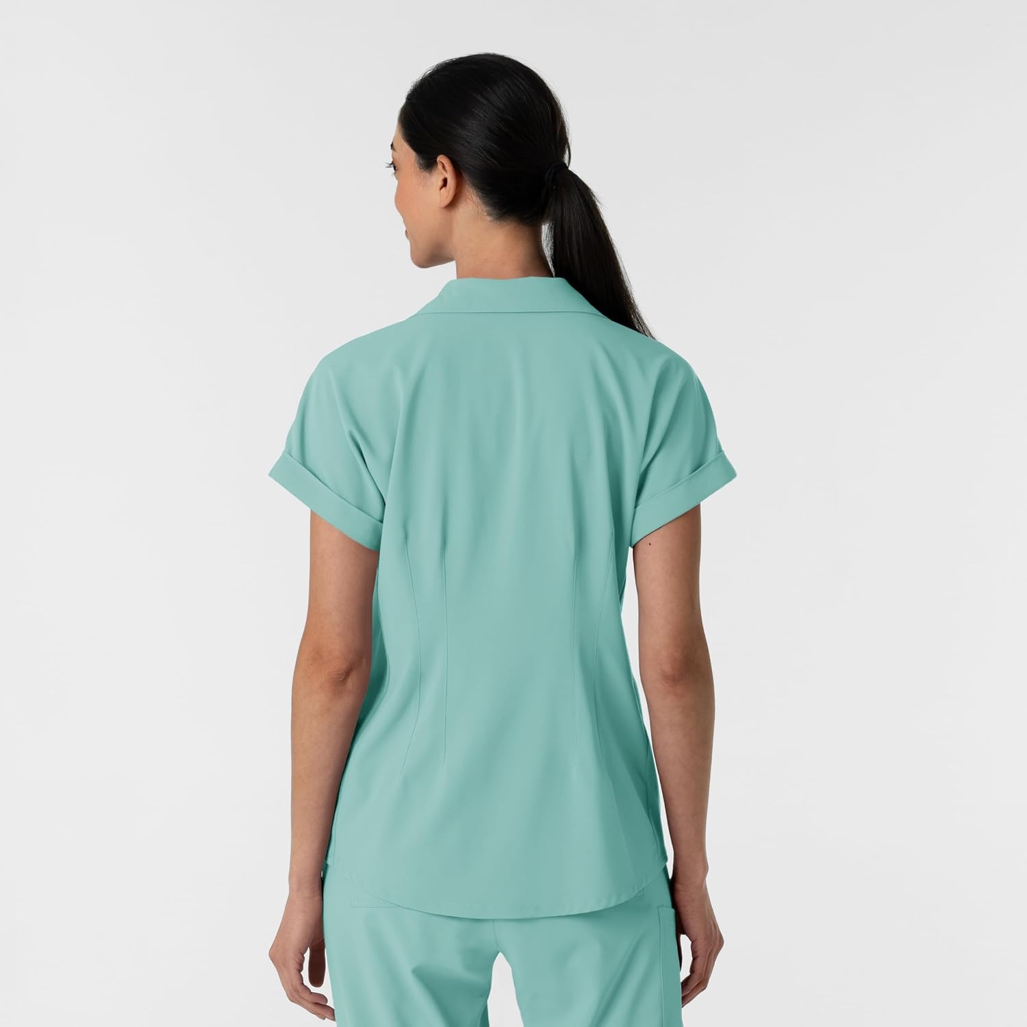 image:imageWINK Renew Womens FlexnReach Collared Scrub TopTurquoise