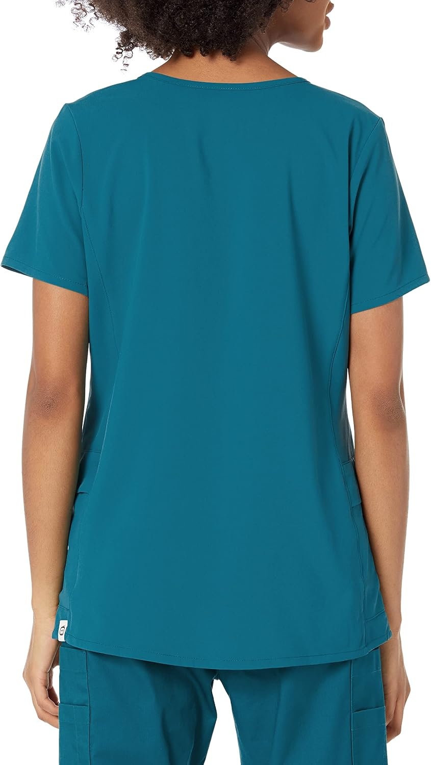 image:imageWINK Renew Womens Mock Wrap Scrub TopCaribbean