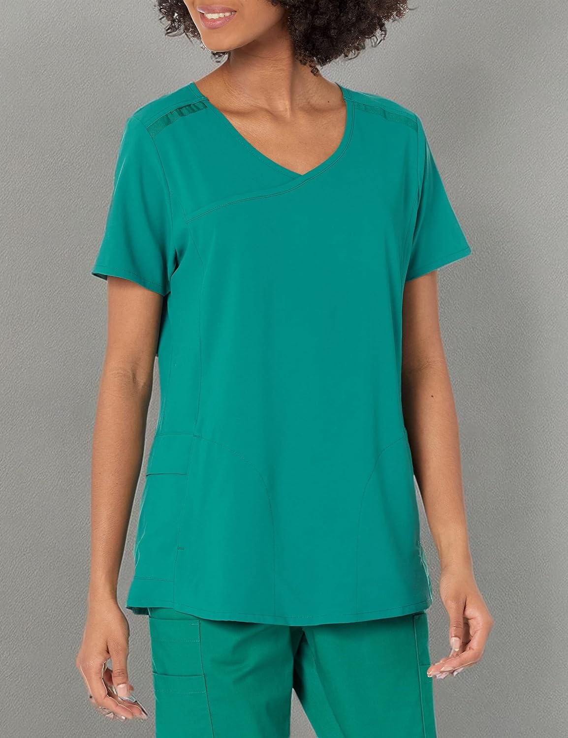 image:imageWINK Renew Womens Mock Wrap Scrub TopHunter
