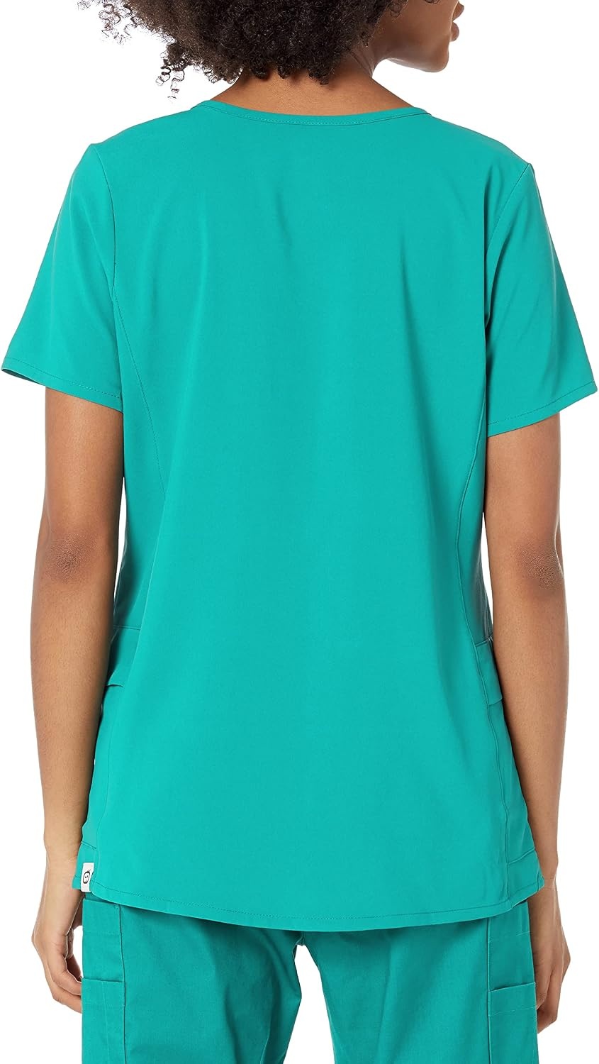 image:imageWINK Renew Womens Mock Wrap Scrub TopTeal Blue