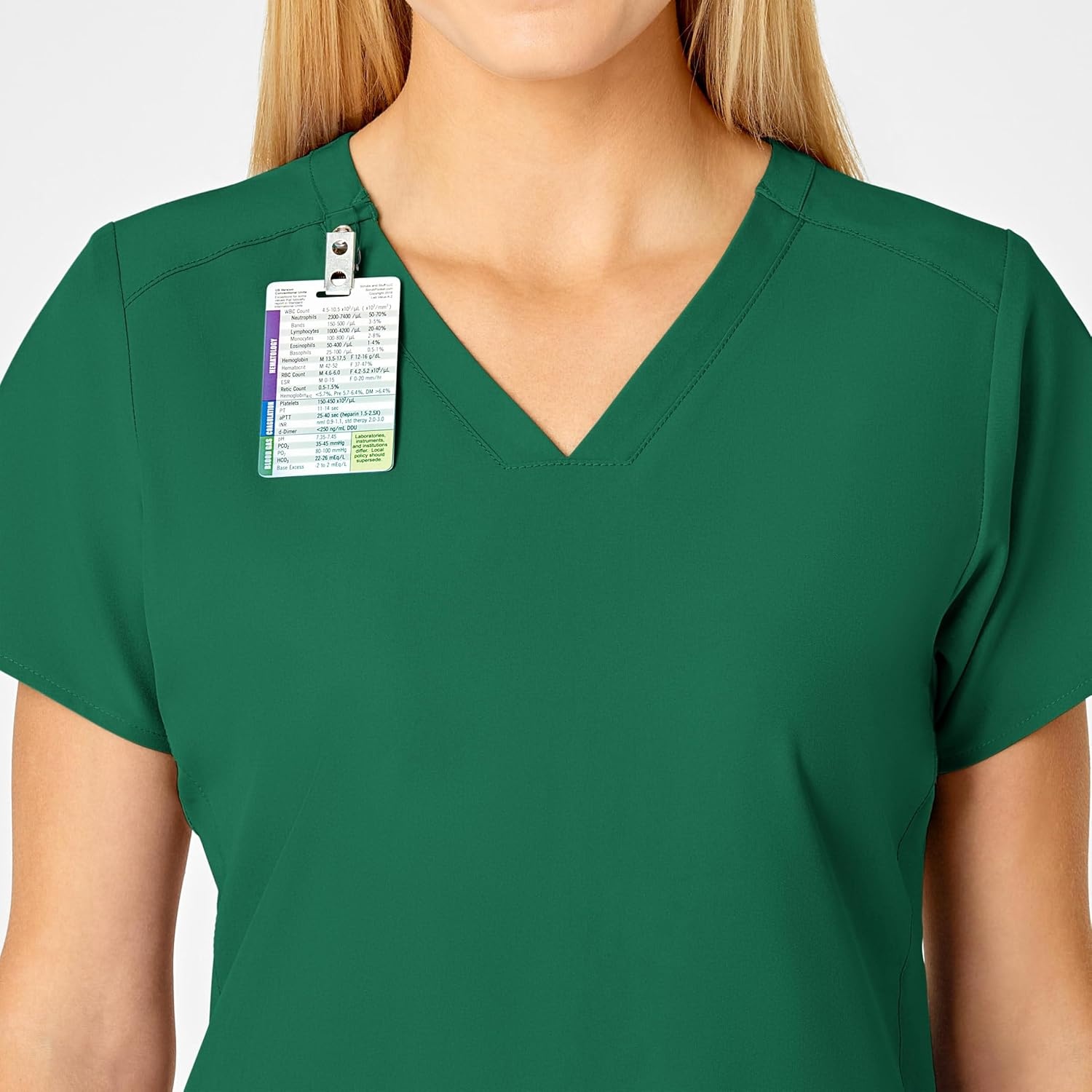 image:imageWINK Scrubs for Women W123 Stylized VNeck Tops with 5 PocketsHunter Green