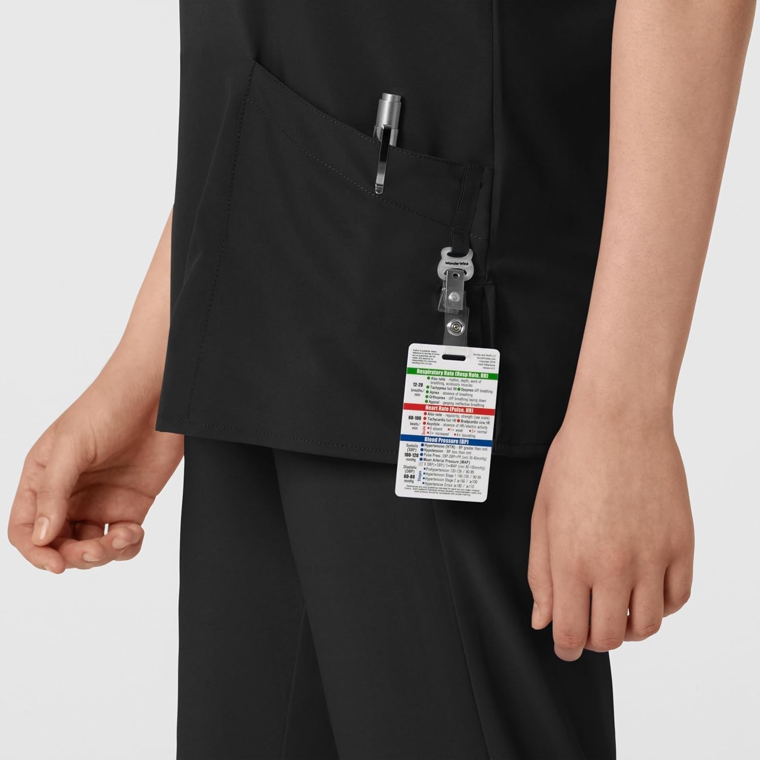 image:imageWINK W123 Womens Basic VNeck Scrub TopBlack