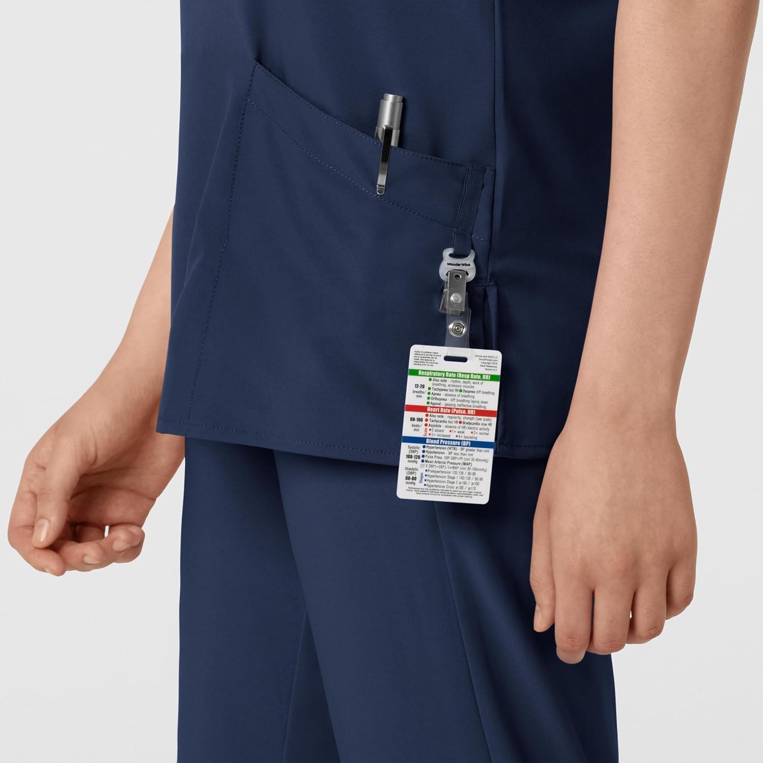 image:imageWINK W123 Womens Basic VNeck Scrub TopNavy