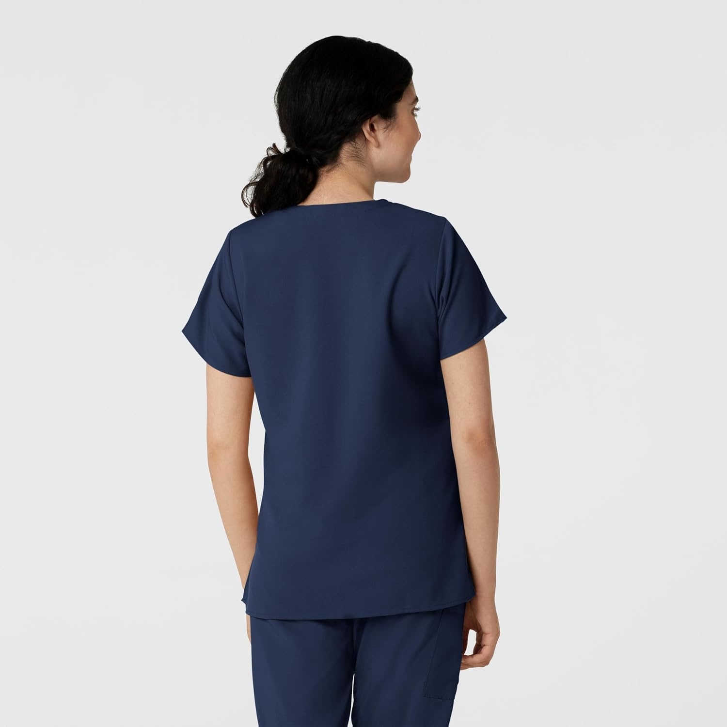 image:imageWINK W123 Womens Basic VNeck Scrub TopNavy