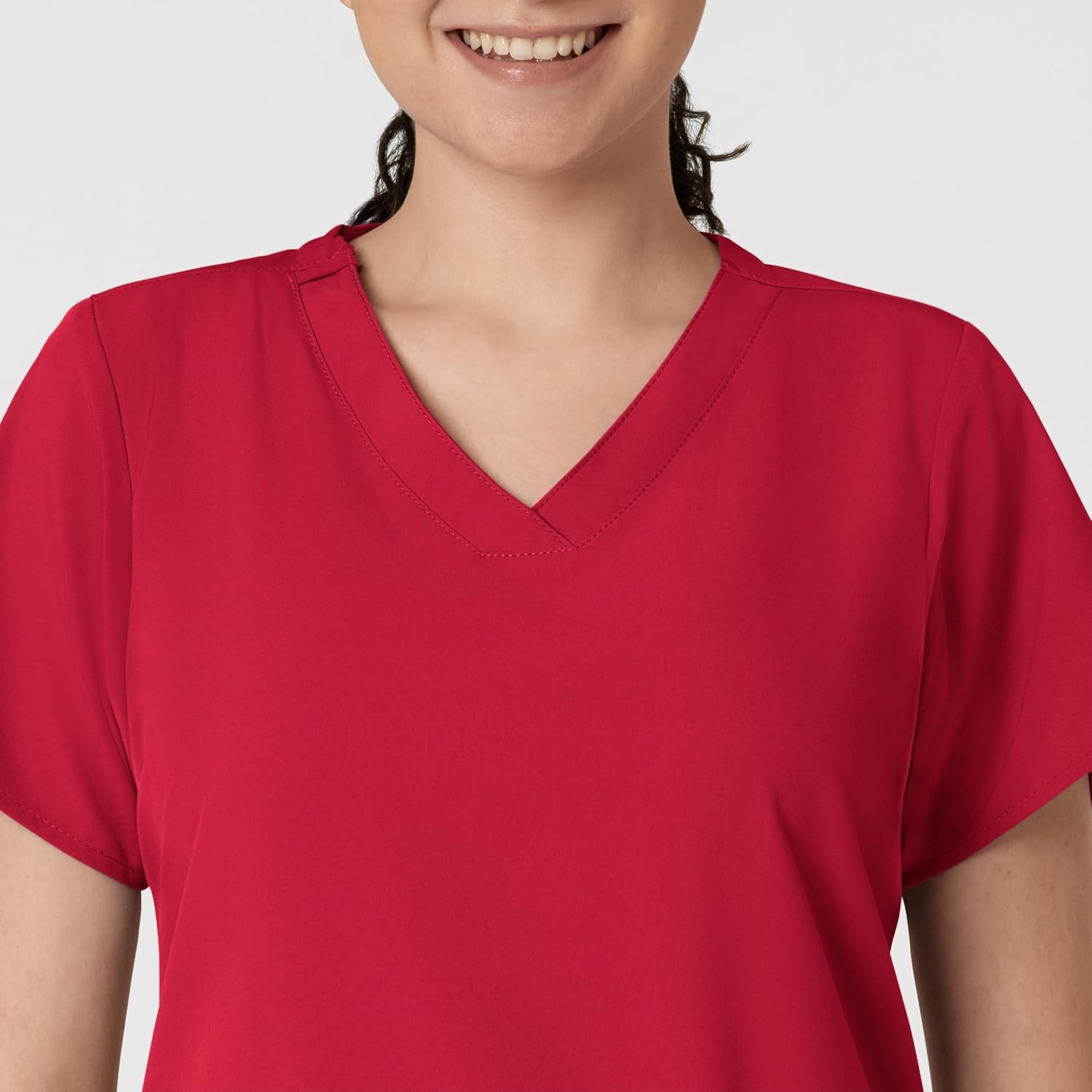 image:imageWINK W123 Womens Basic VNeck Scrub TopRed