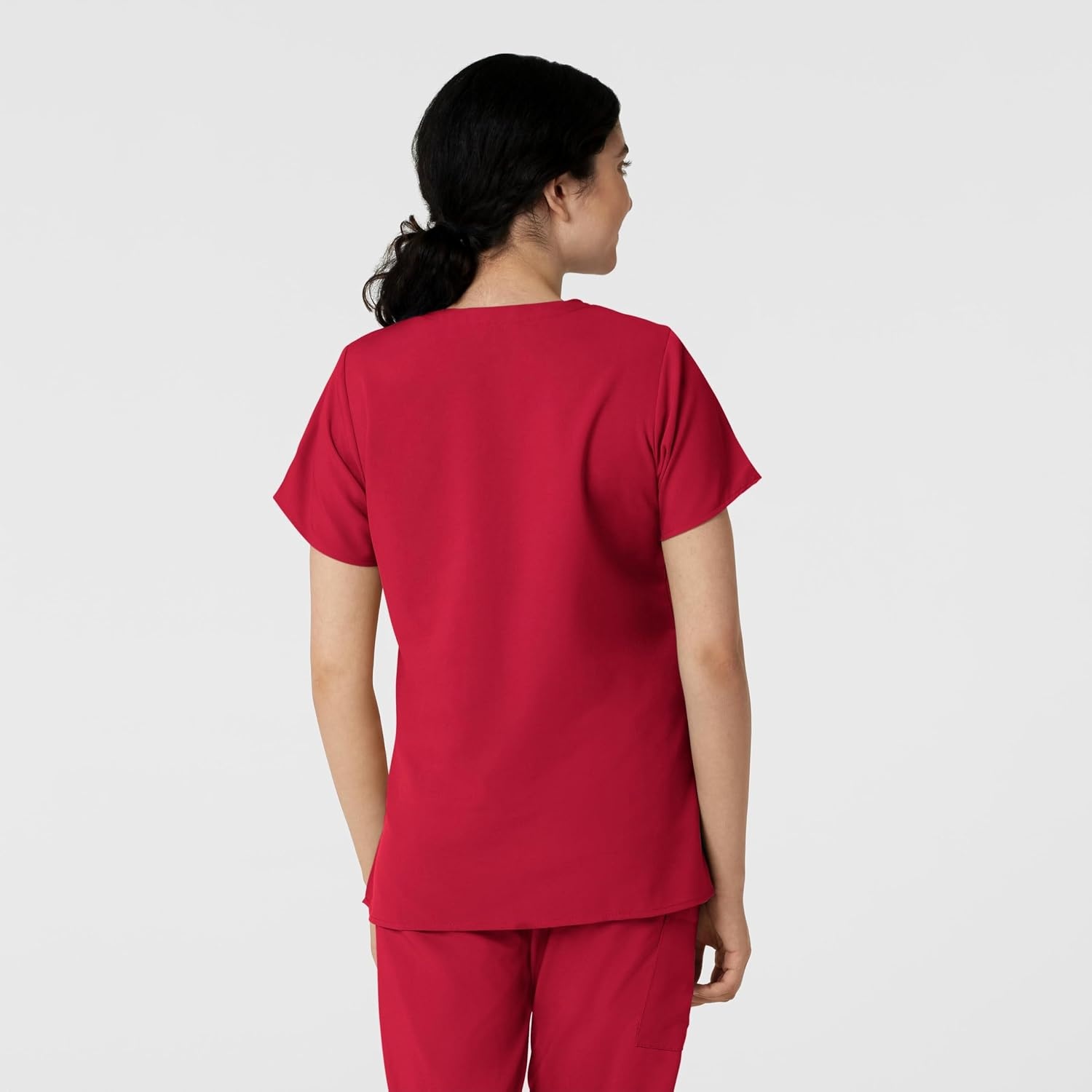 image:imageWINK W123 Womens Basic VNeck Scrub TopRed