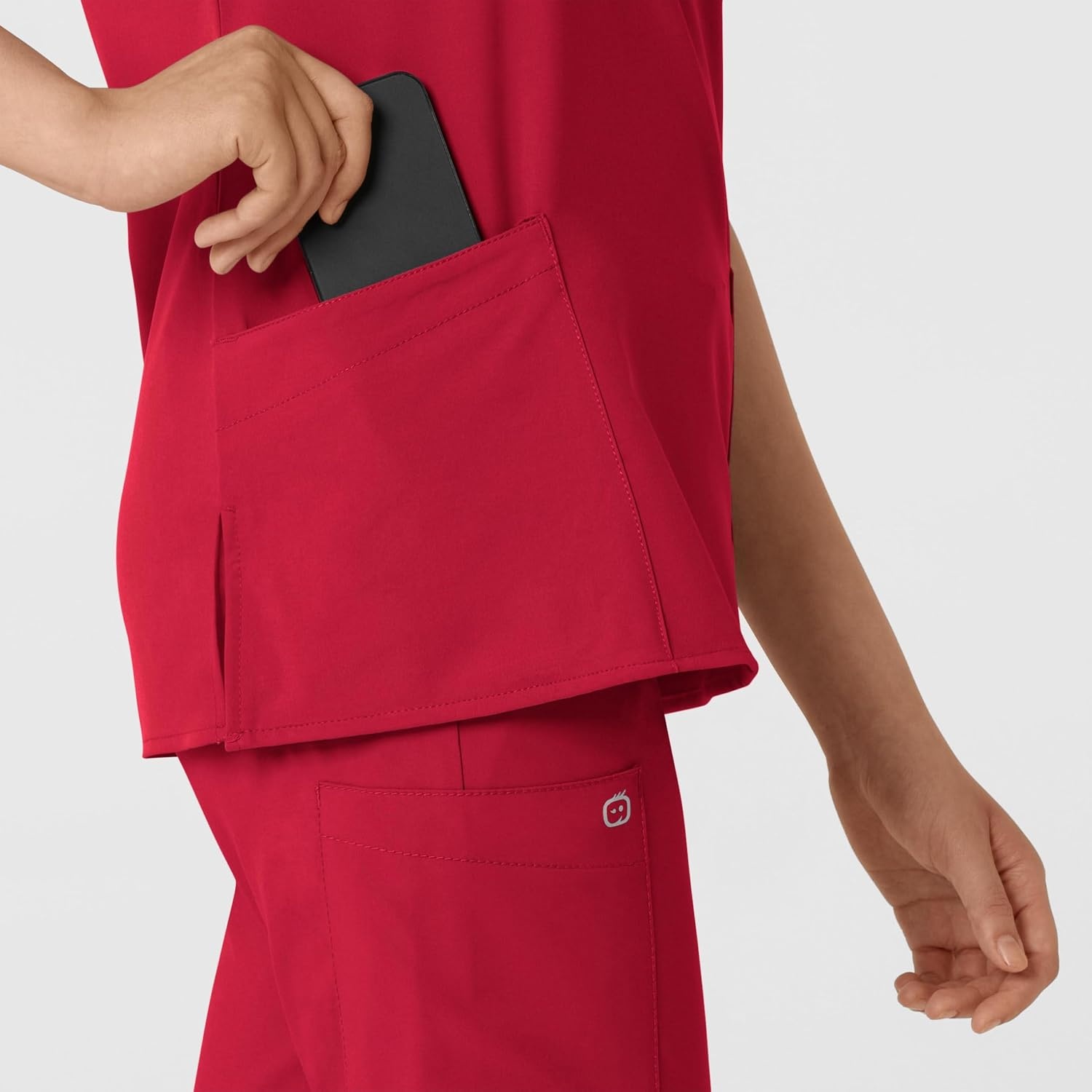 image:imageWINK W123 Womens Basic VNeck Scrub TopRed