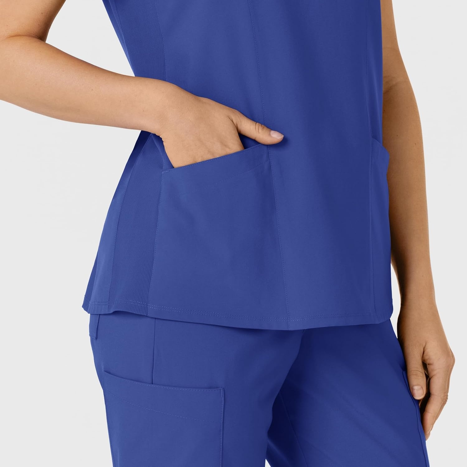 image:imageWINK Womens Womens Flexnreach Side Panel Vneck Scrub TopGalaxy Blue