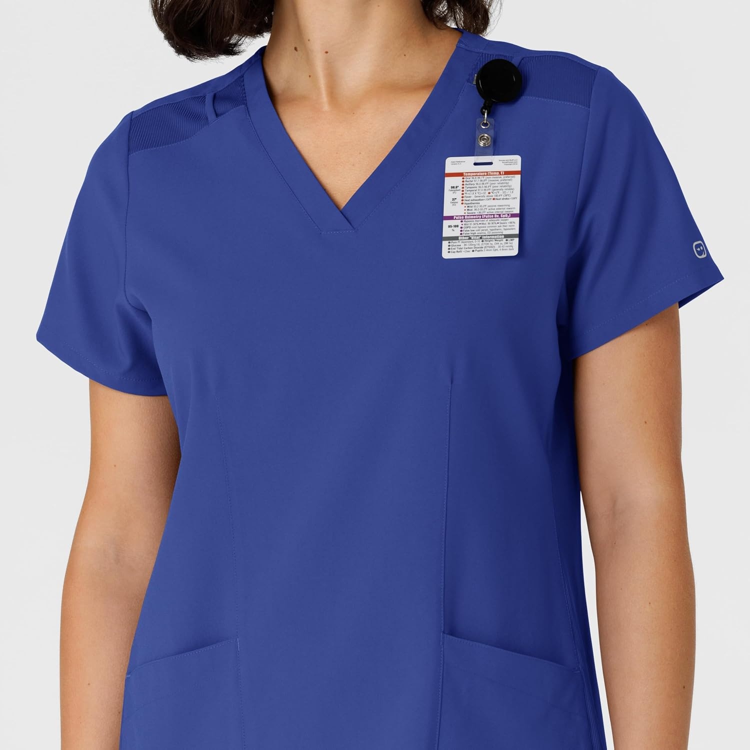 image:imageWINK Womens Womens Flexnreach Side Panel Vneck Scrub TopGalaxy Blue