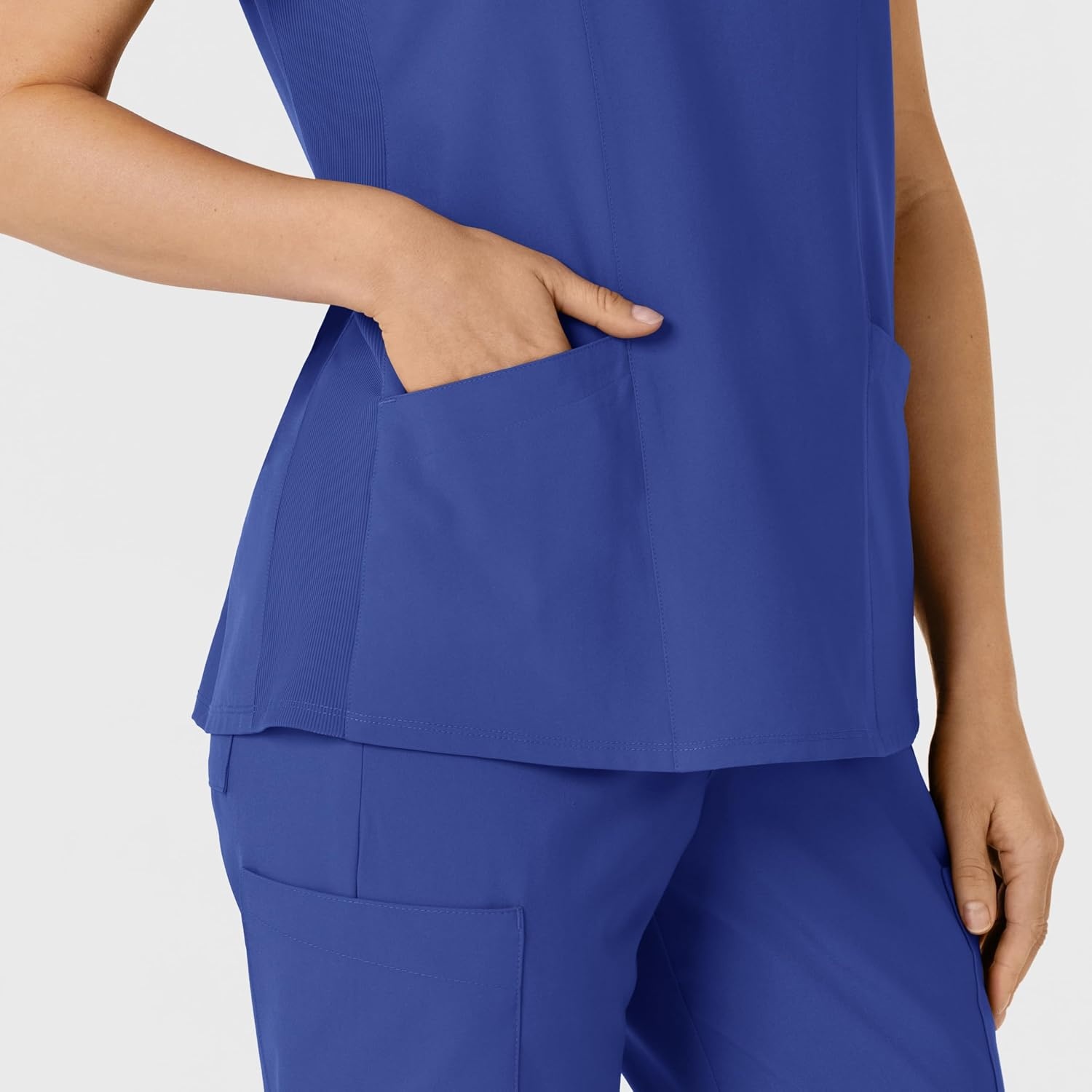 image:imageWINK Womens Womens Flexnreach Side Panel Vneck Scrub TopGalaxy Blue