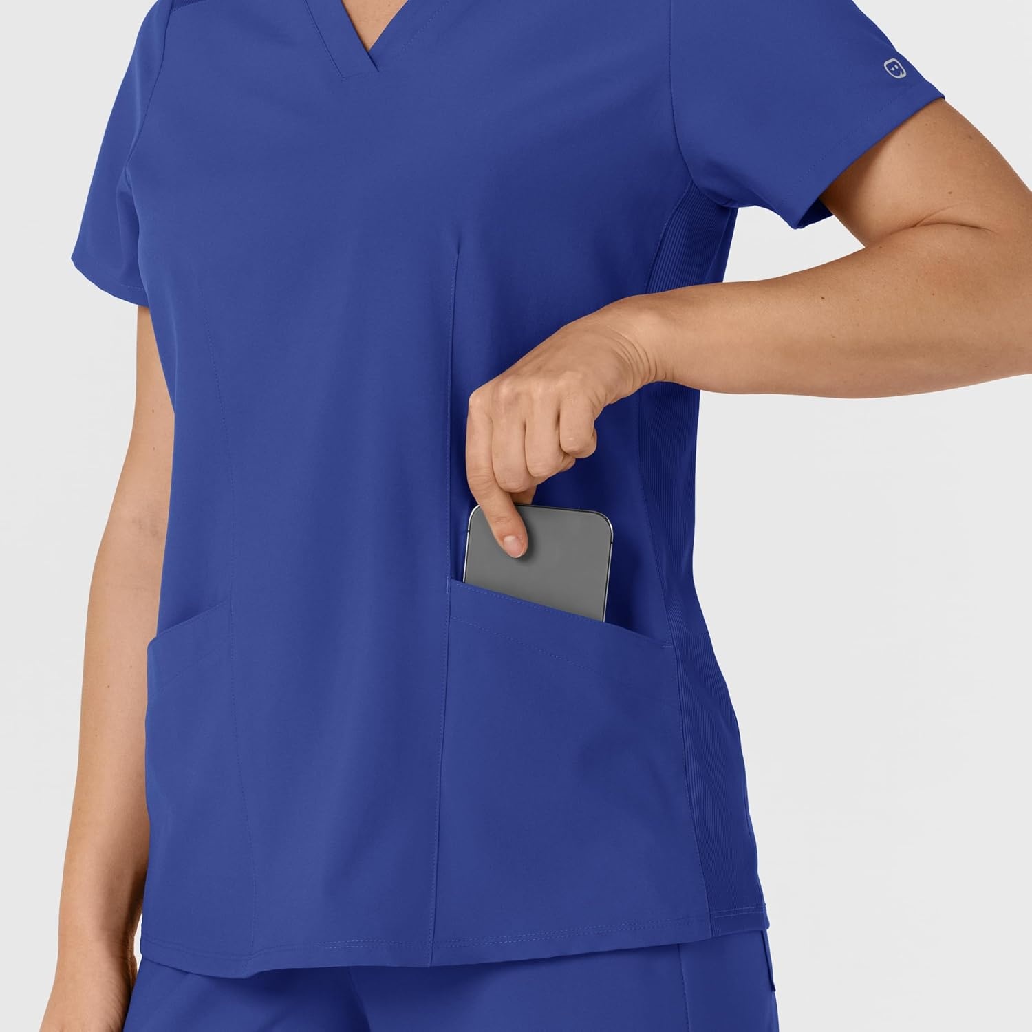 image:imageWINK Womens Womens Flexnreach Side Panel Vneck Scrub TopGalaxy Blue