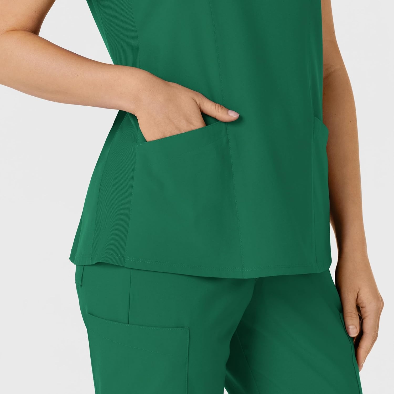 image:imageWINK Womens Womens Flexnreach Side Panel Vneck Scrub TopHunter