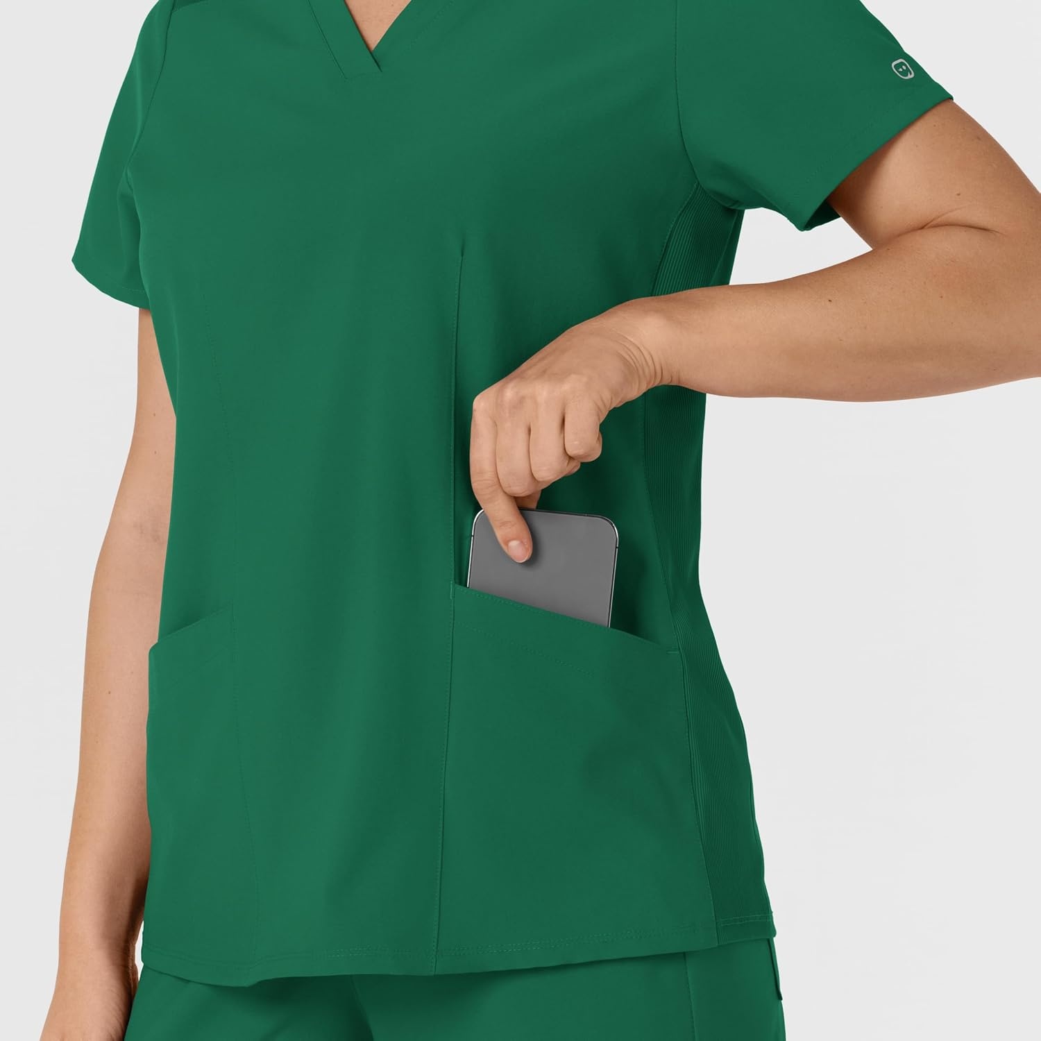 image:imageWINK Womens Womens Flexnreach Side Panel Vneck Scrub TopHunter