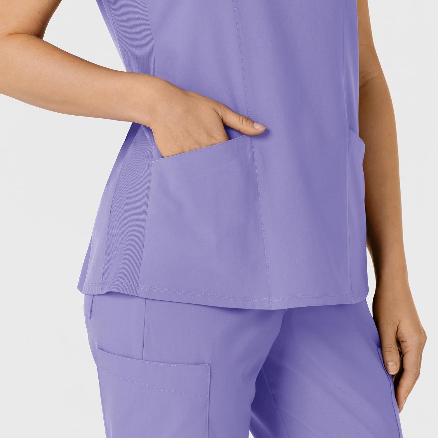 image:imageWINK Womens Womens Flexnreach Side Panel Vneck Scrub TopIris Purple