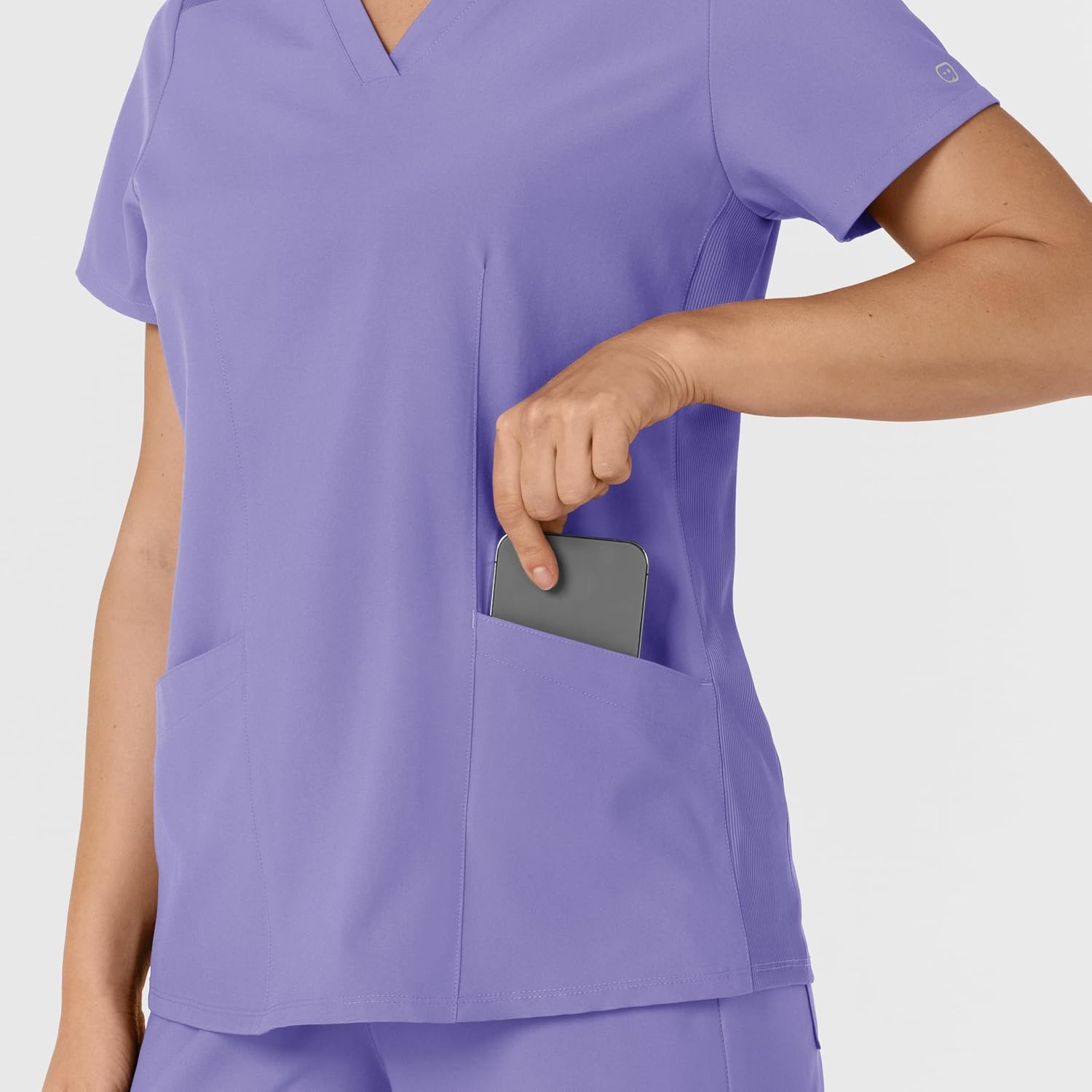 image:imageWINK Womens Womens Flexnreach Side Panel Vneck Scrub TopIris Purple