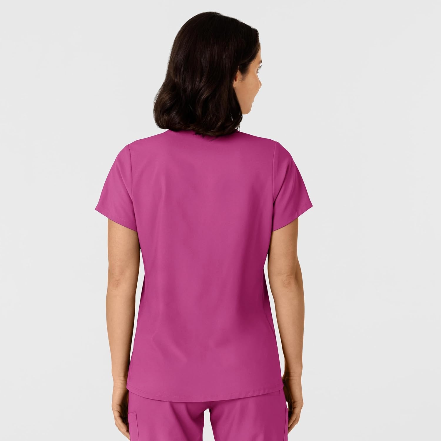 image:imageWINK Womens Womens Flexnreach Side Panel Vneck Scrub TopRaspberry