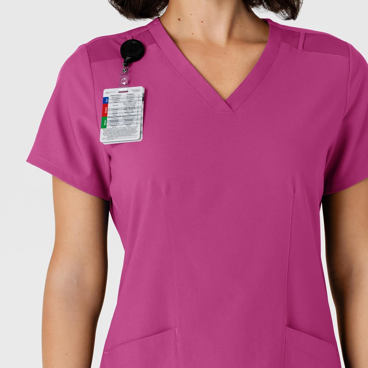 image:imageWINK Womens Womens Flexnreach Side Panel Vneck Scrub TopRaspberry