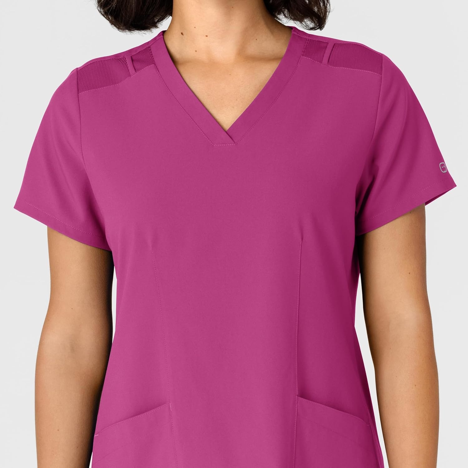 image:imageWINK Womens Womens Flexnreach Side Panel Vneck Scrub TopRaspberry