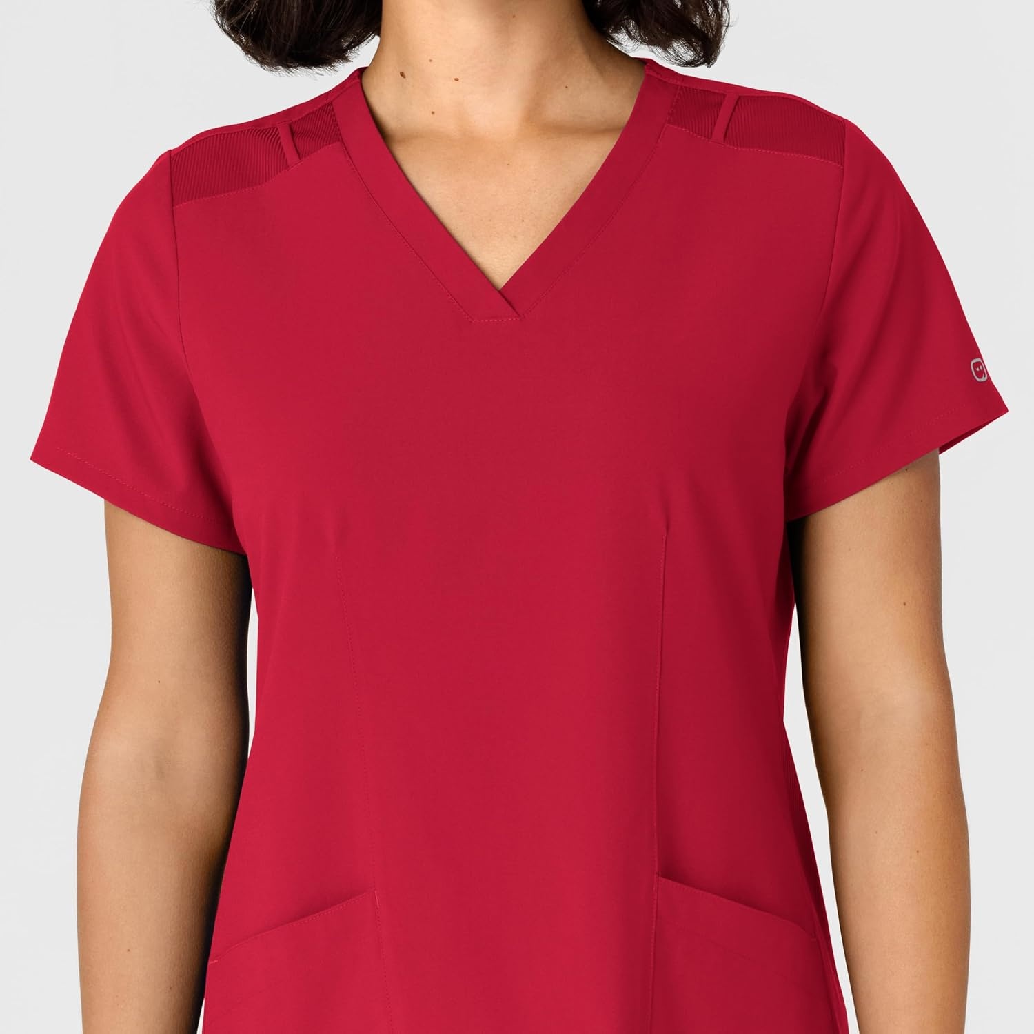 image:imageWINK Womens Womens Flexnreach Side Panel Vneck Scrub TopRed