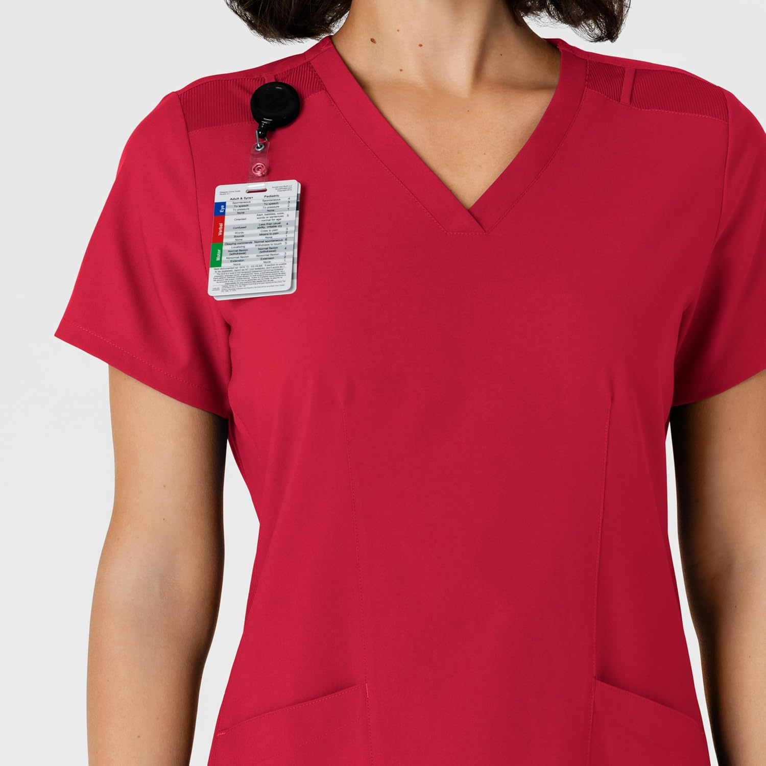 image:imageWINK Womens Womens Flexnreach Side Panel Vneck Scrub TopRed