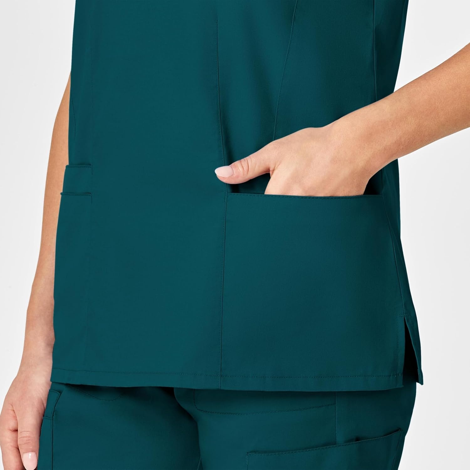 image:imageWINK WonderWORK Womens VNeck Scrub TopCaribbean