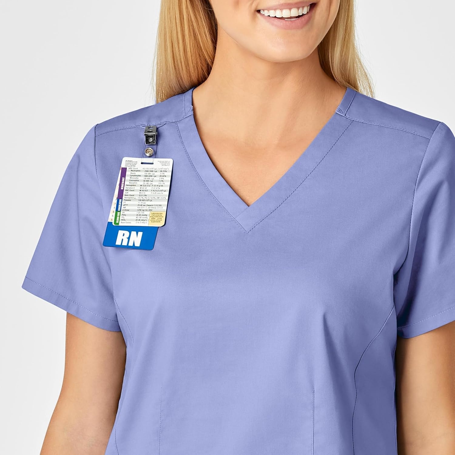 image:imageWINK WonderWORK Womens VNeck Scrub TopCeil Blue