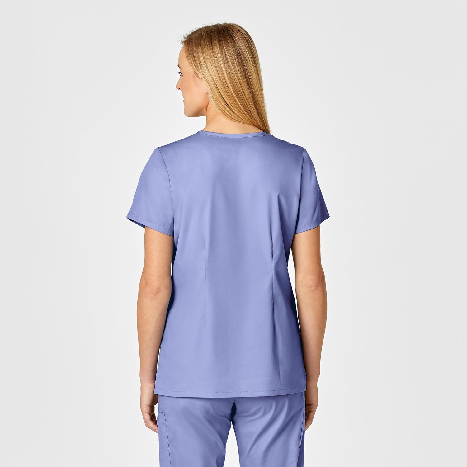 image:imageWINK WonderWORK Womens VNeck Scrub TopCeil Blue