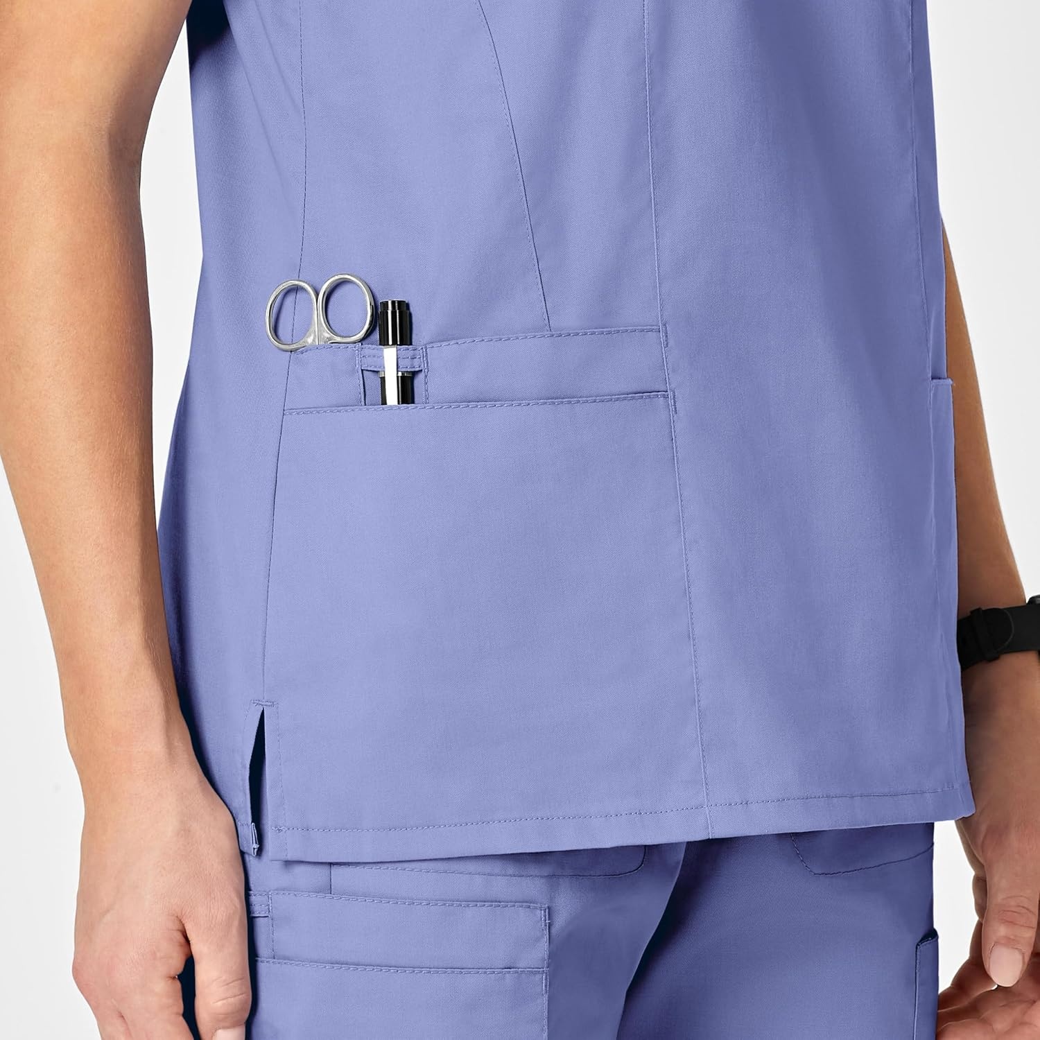 image:imageWINK WonderWORK Womens VNeck Scrub TopCeil Blue