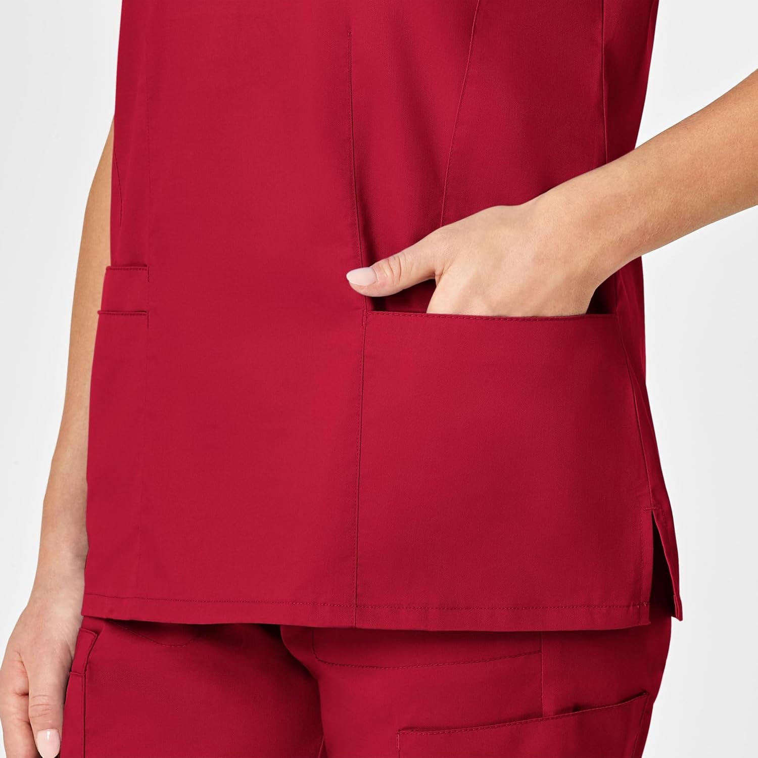image:imageWINK WonderWORK Womens VNeck Scrub TopRed