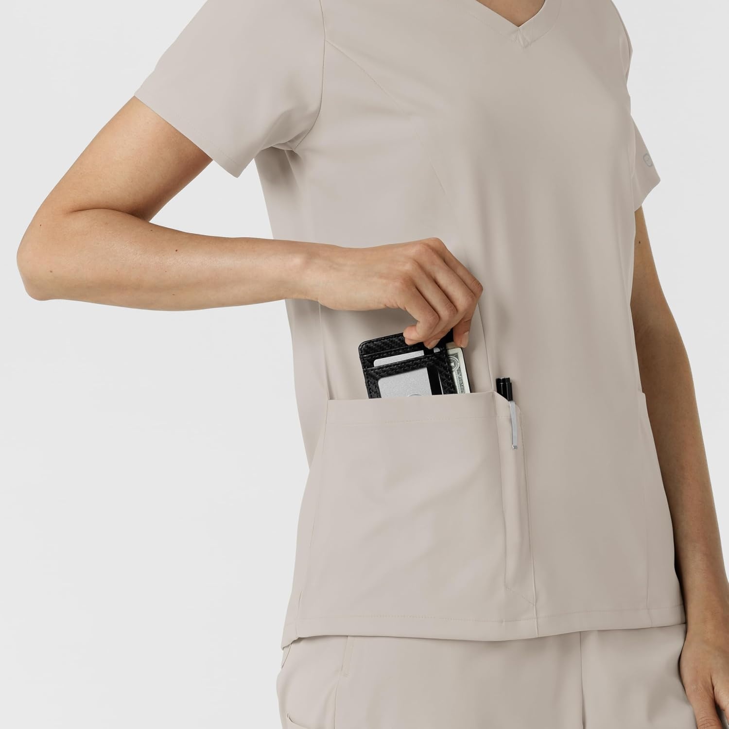 image:imageWink Boundless Womens 2Pocket VNeck Scrub TopCloud