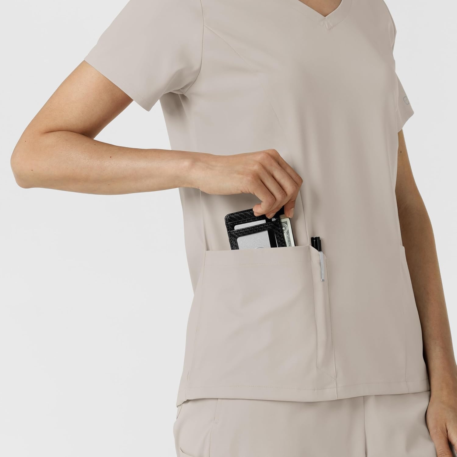 image:imageWink Boundless Womens 2Pocket VNeck Scrub TopCloud