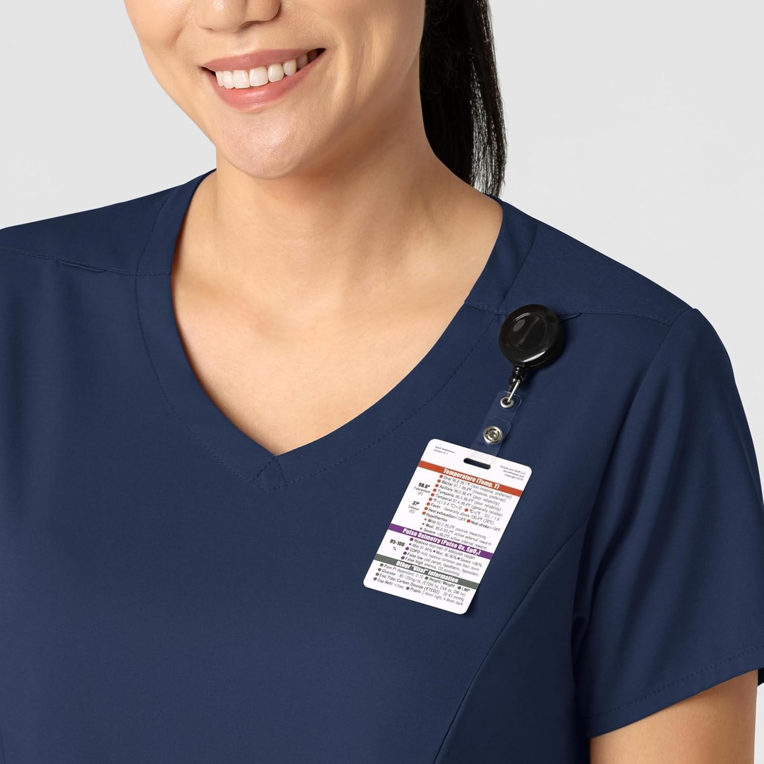 image:imageWink Boundless Womens 2Pocket VNeck Scrub TopNavy