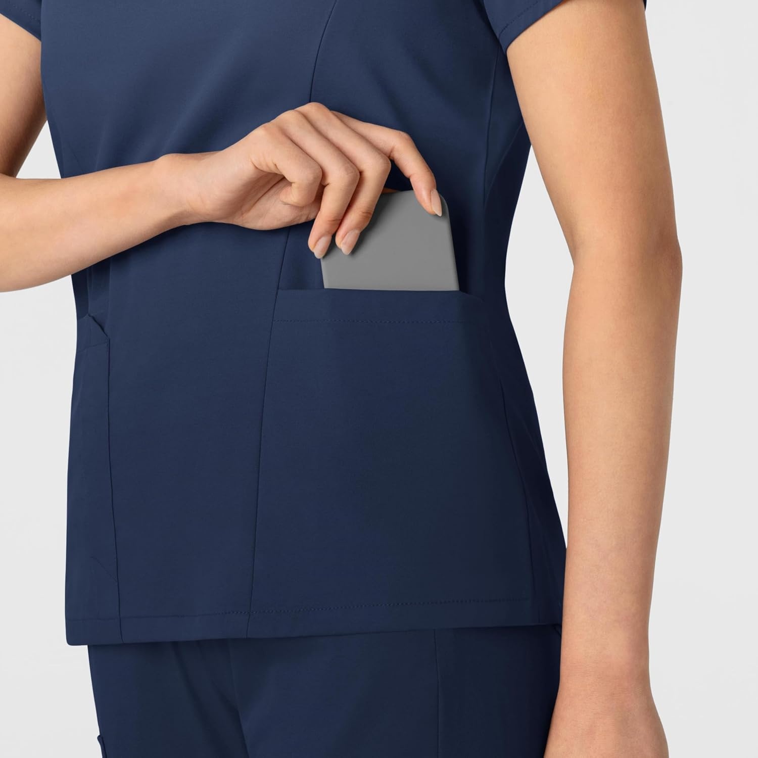 image:imageWink Boundless Womens 2Pocket VNeck Scrub TopNavy