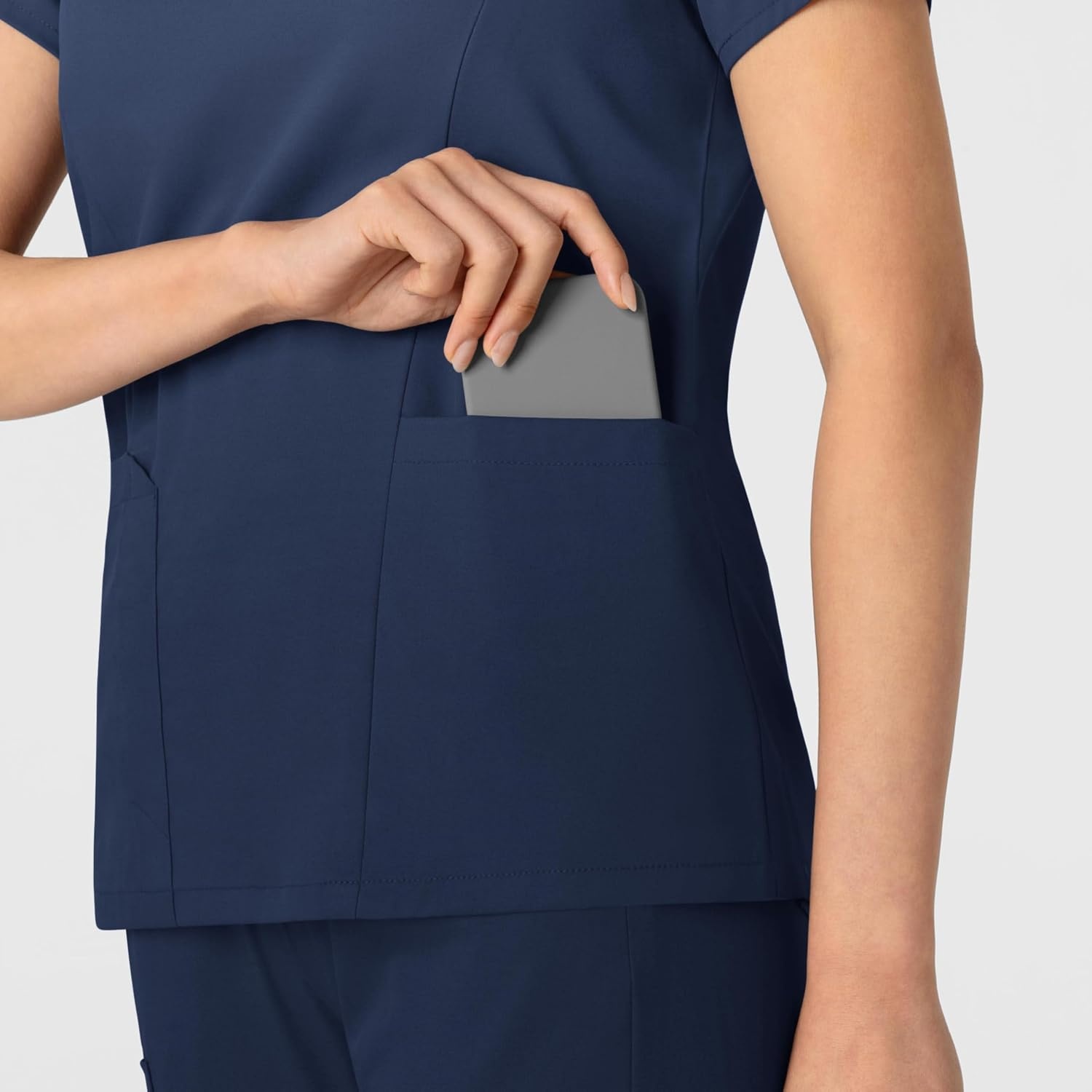 image:imageWink Boundless Womens 2Pocket VNeck Scrub TopNavy