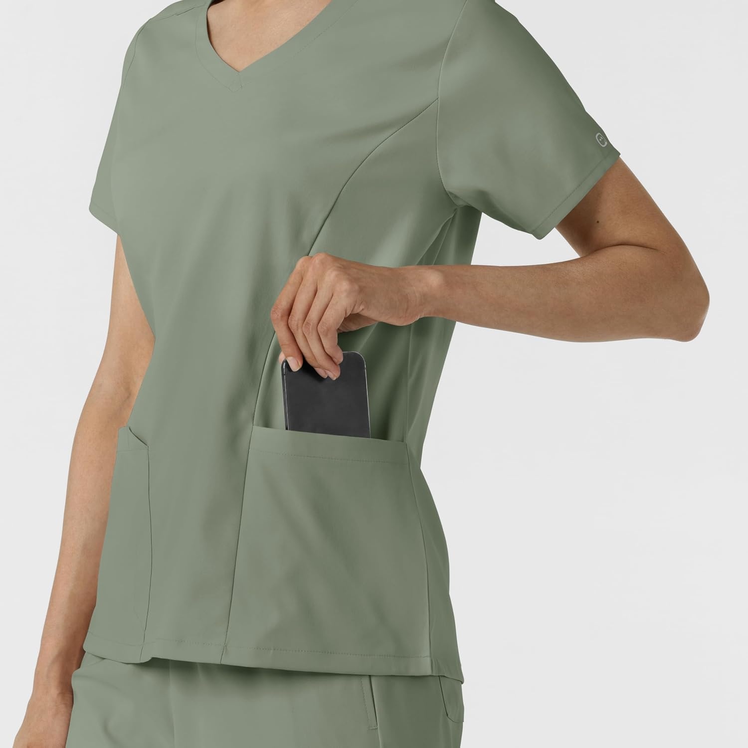 image:imageWink Boundless Womens 2Pocket VNeck Scrub TopSage