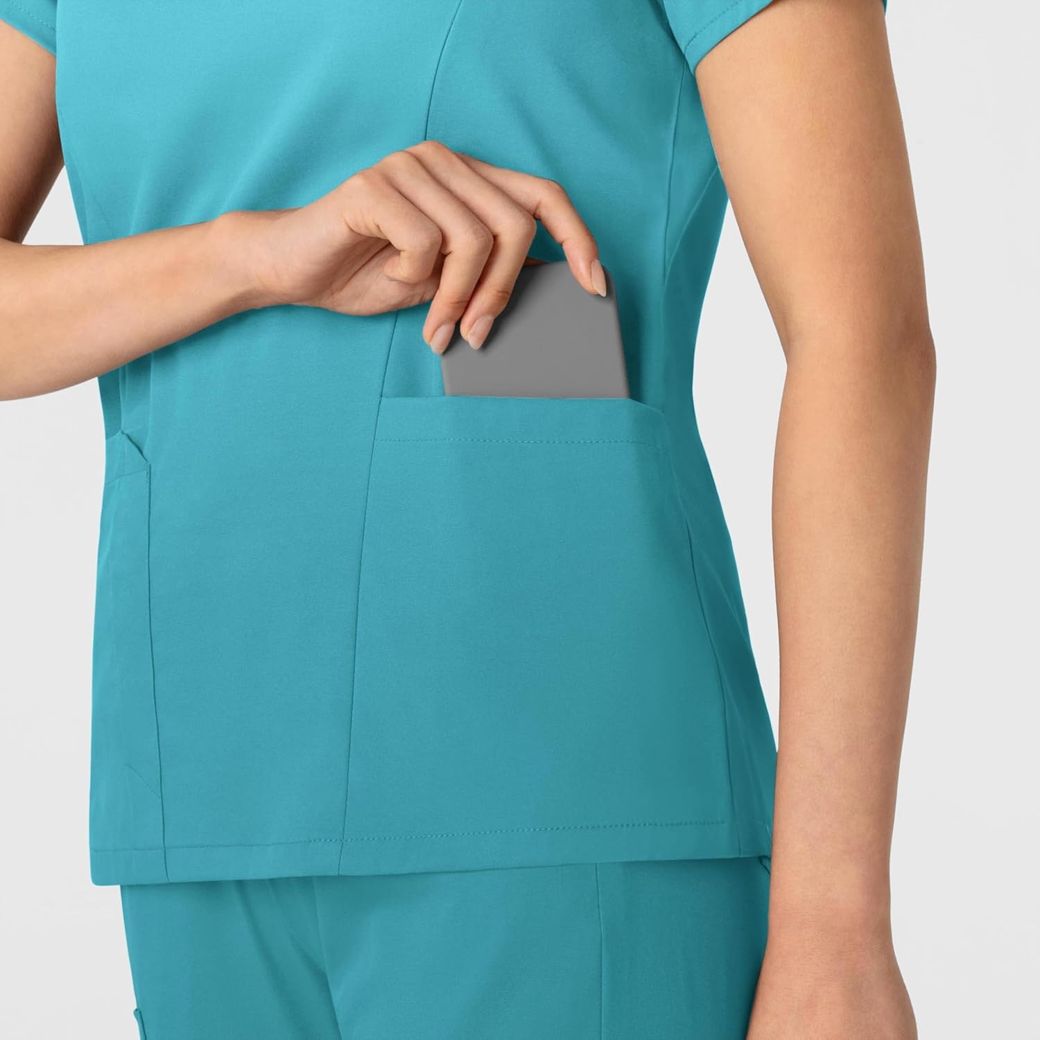 image:imageWink Boundless Womens 2Pocket VNeck Scrub TopTeal