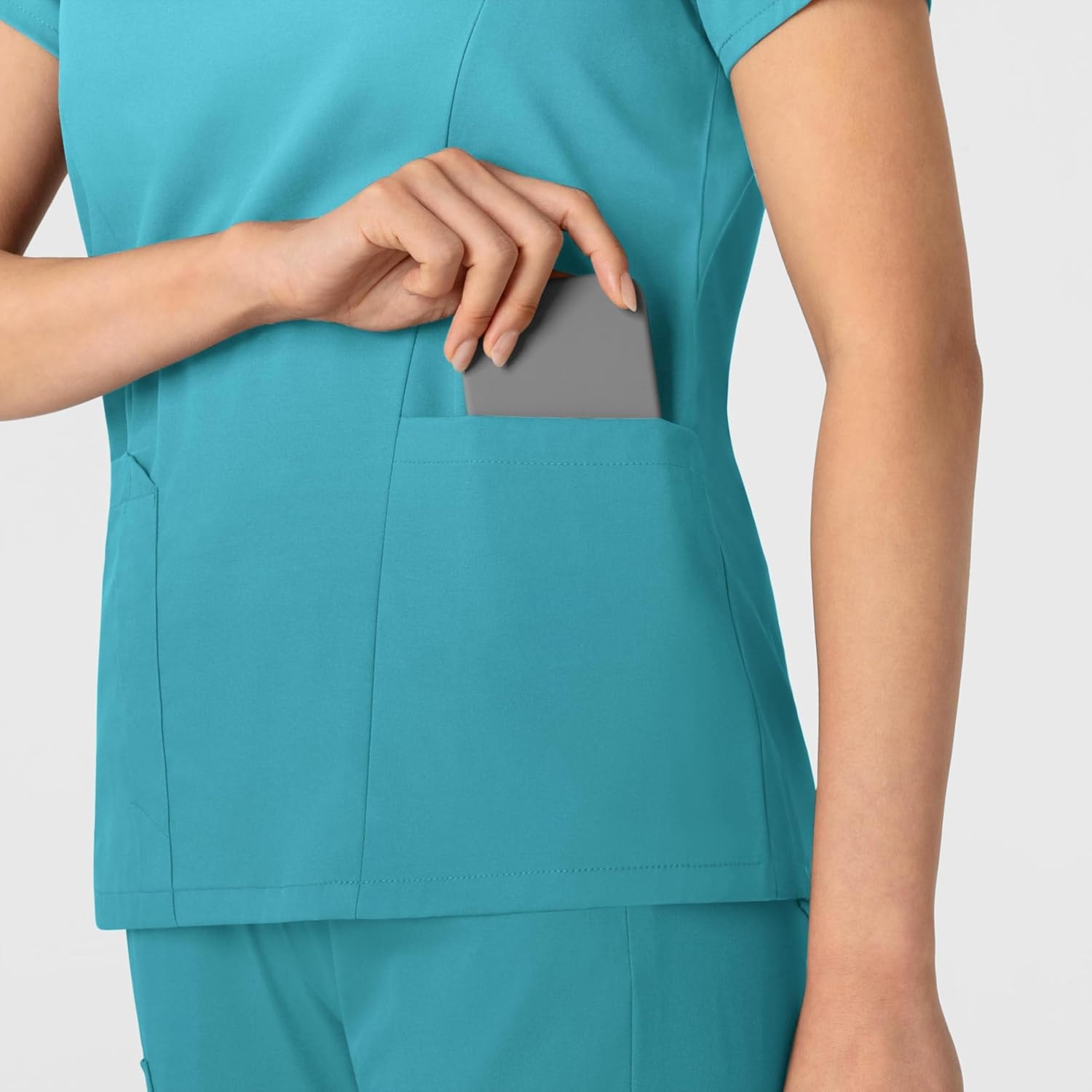 image:imageWink Boundless Womens 2Pocket VNeck Scrub TopTeal