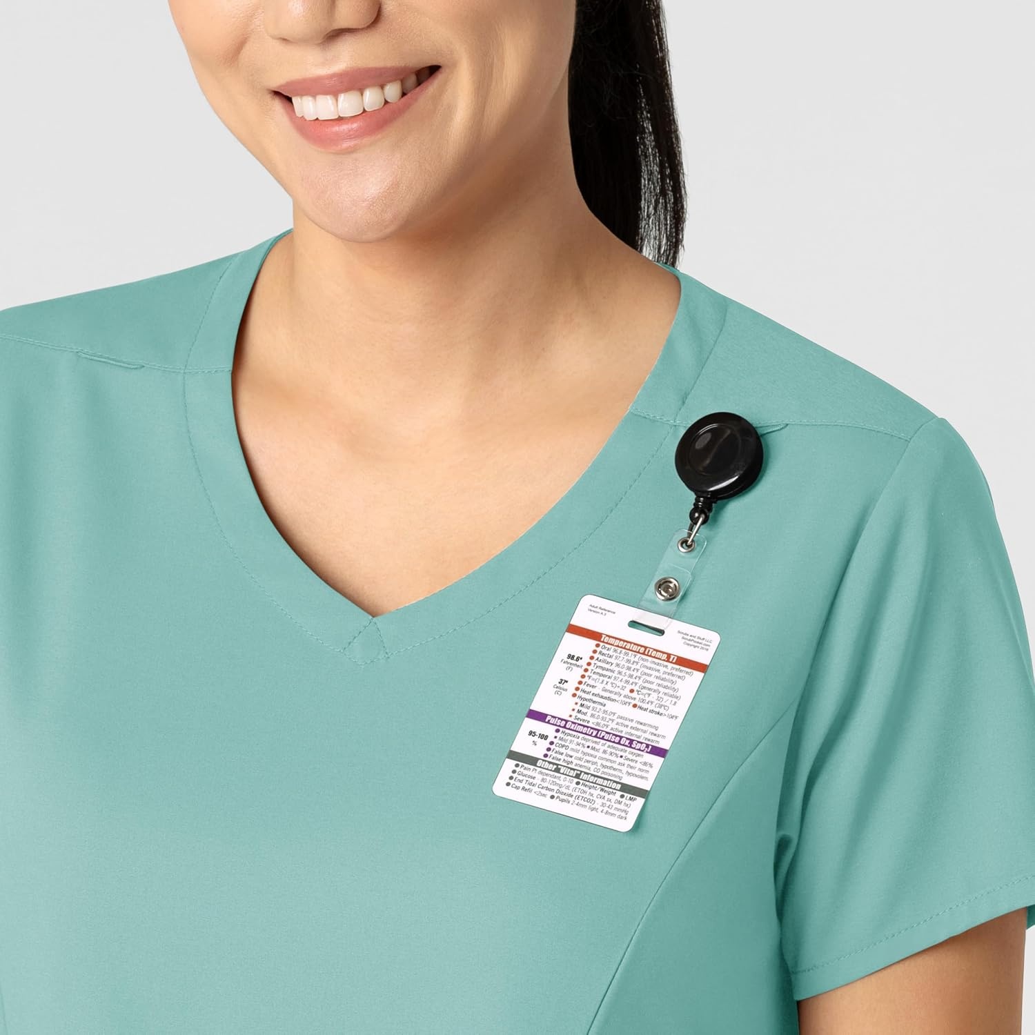 image:imageWink Boundless Womens 2Pocket VNeck Scrub TopTurquoise