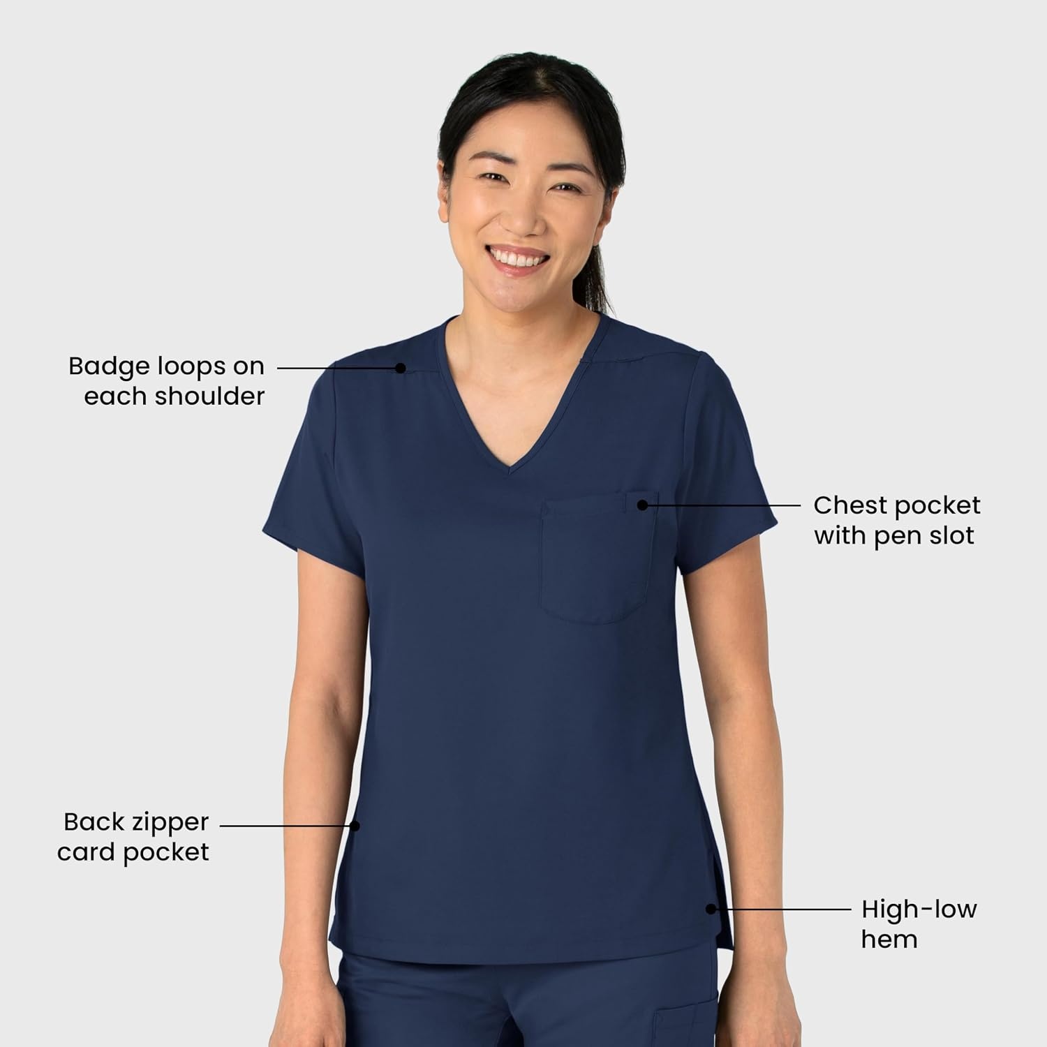 image:imageWink Boundless Womens Tuckin Scrub TopNavy