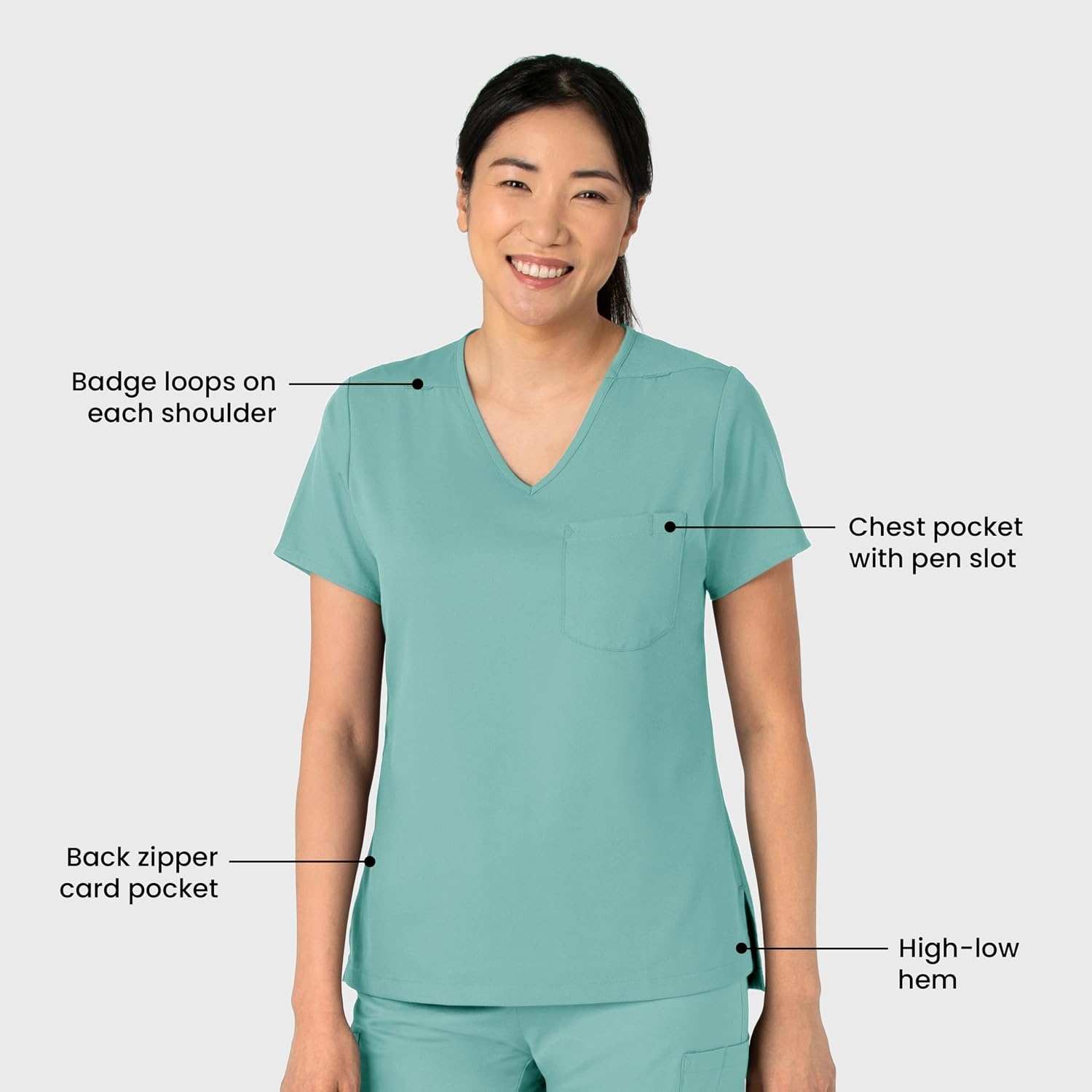 image:imageWink Boundless Womens Tuckin Scrub TopTurquoise