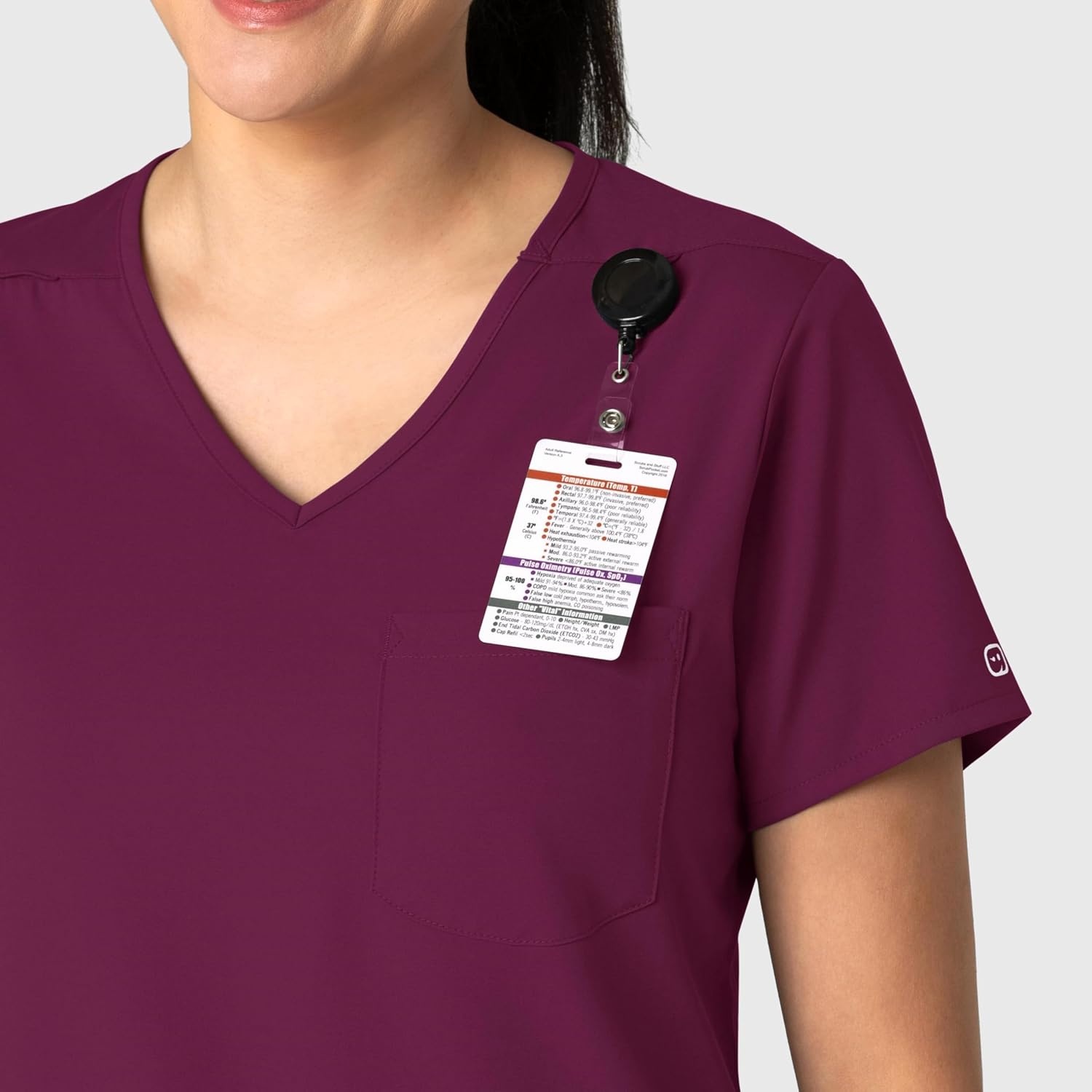 image:imageWink Boundless Womens Tuckin Scrub TopWine
