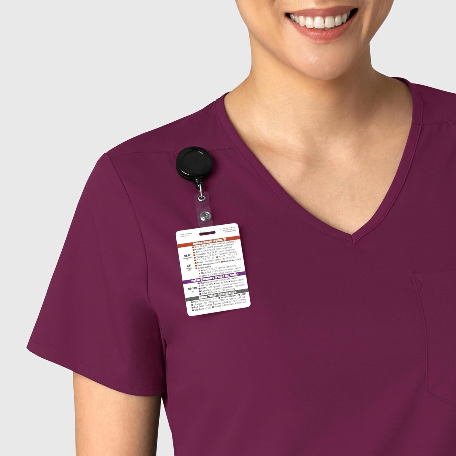 image:imageWink Boundless Womens Tuckin Scrub TopWine