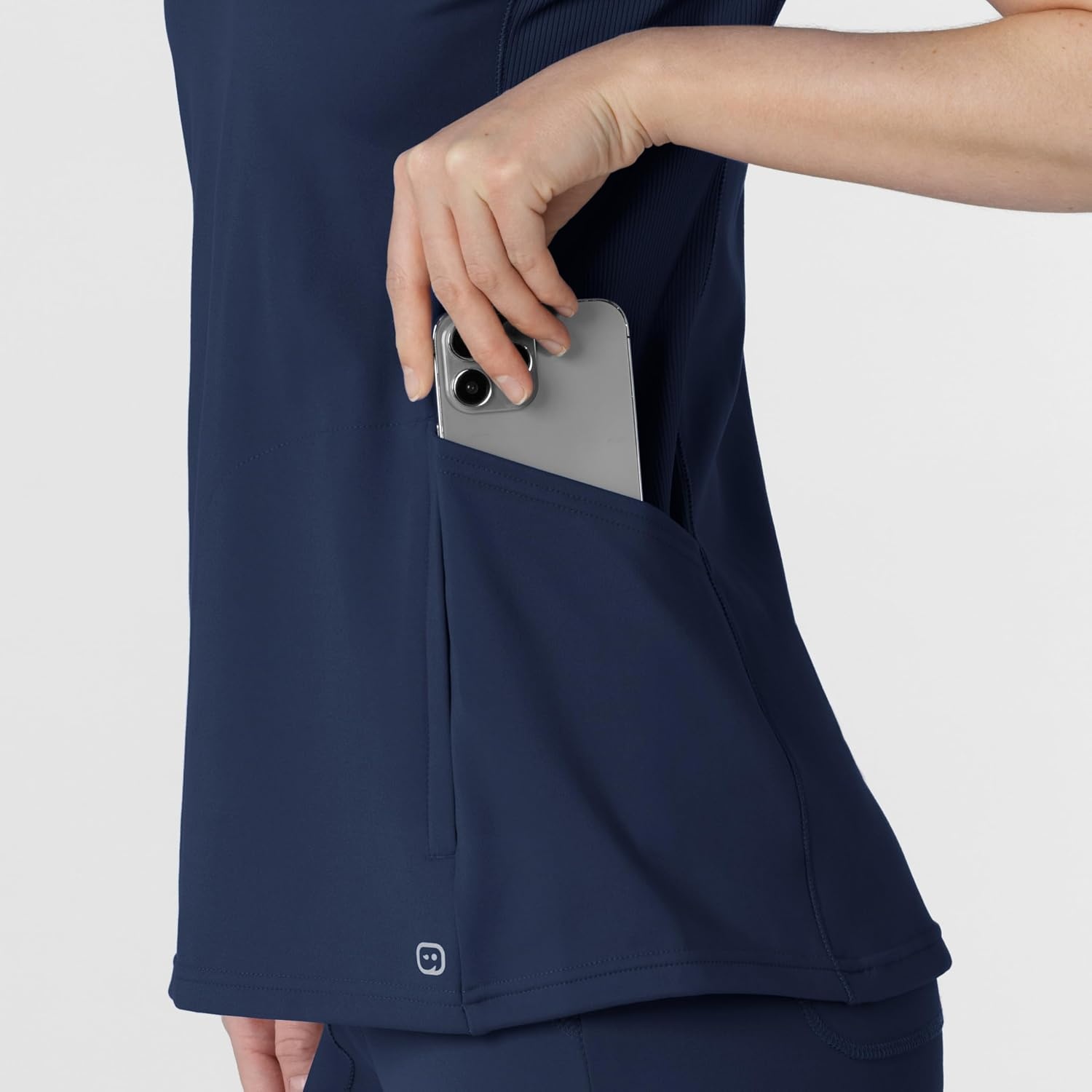 image:imageWink Renew Womens FlexnReach VNeck Raglan Scrub TopNavy